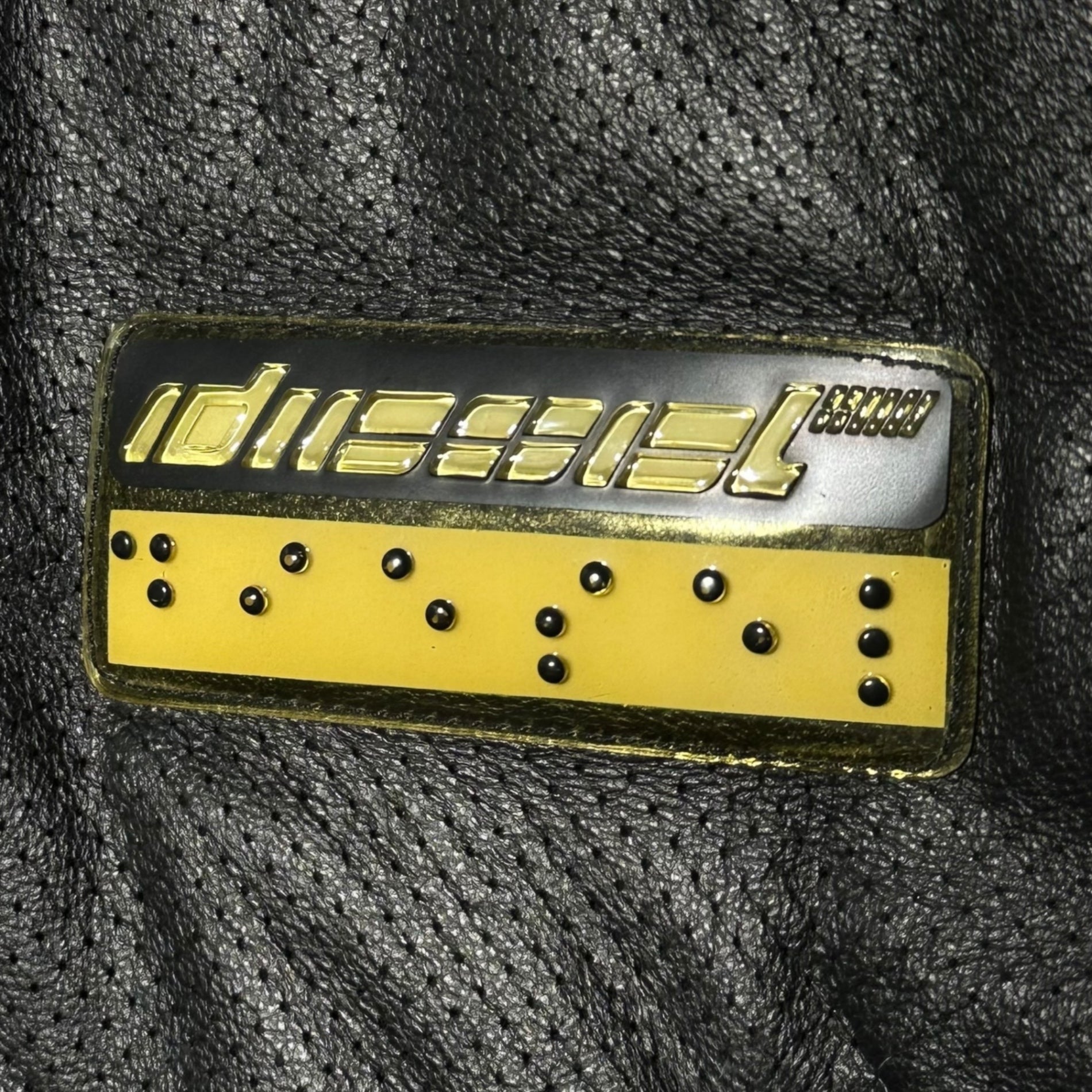 DIESEL(ディーゼル) 90's  quilted racing jacket キルティング レーシング ジャケット L ブラック 90年代 レザー ボア 中綿 Y2K 00s