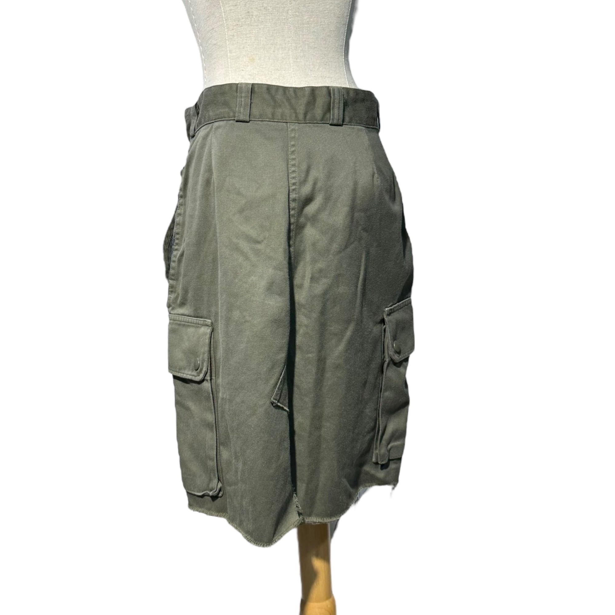 MILITARY(ミリタリー) Stitch Remake Military Skirt ステッチ リメイク ミリタリー スカート セージグリーン