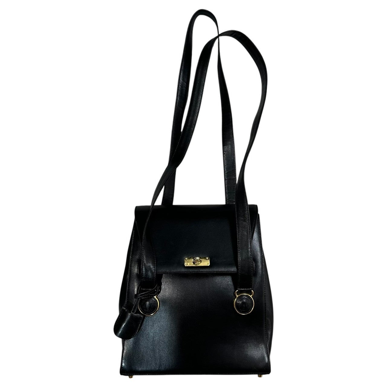 GIANNI VERSACE COUTURE(ジャンニヴェルサーチ クチュール) Medusa Design Box Calf Shoulder Bag メデューサ デザイン ボックスカーフ ショルダー バッグ ブラック