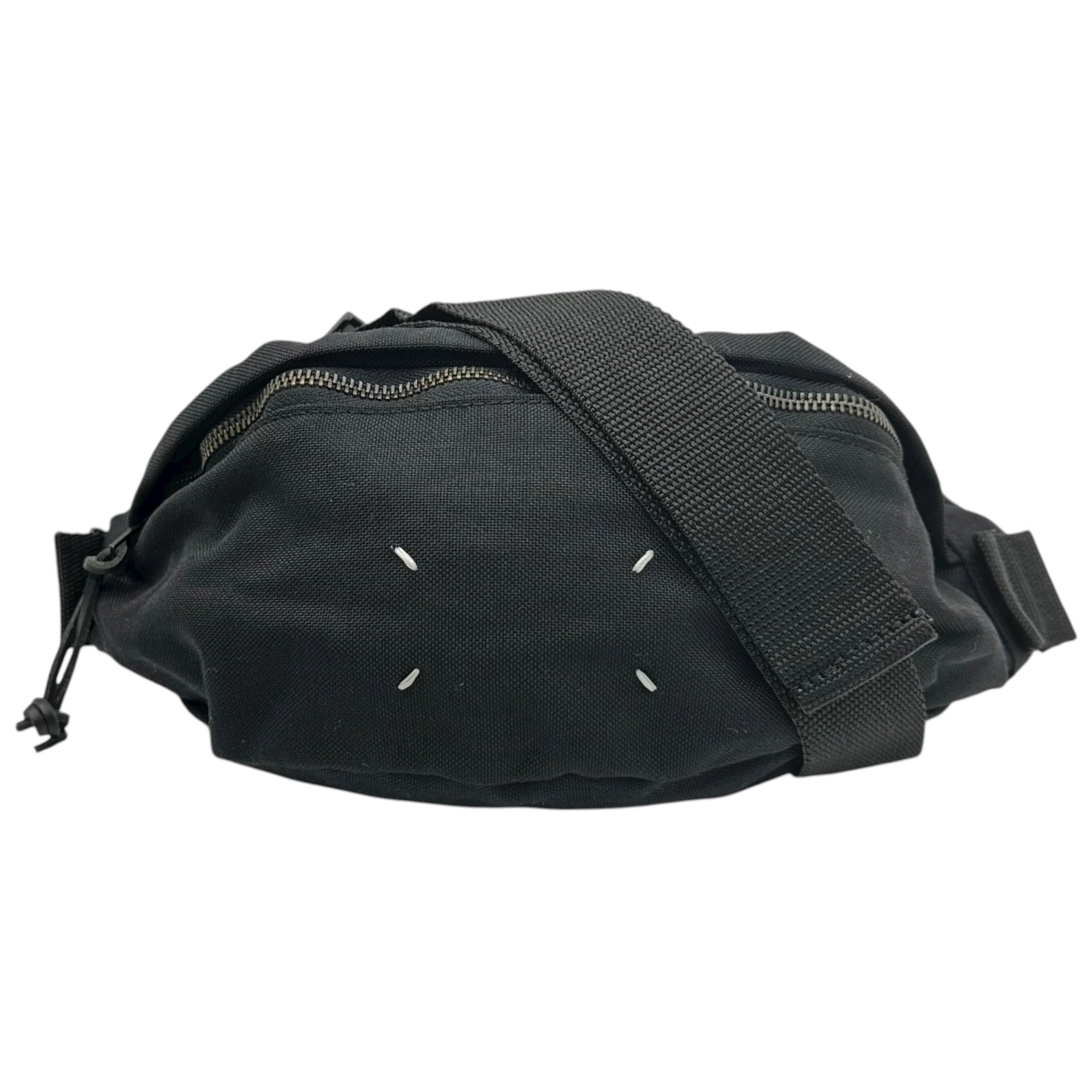 MAISON MARGIELA(メゾンマルジェラ) 19SS STEREOTYPE FANNY PACK ボディバッグ ショルダーバッグ キャンバス S55WB0010 ブラック ボディ ウエスト ポーチ 斜め掛け