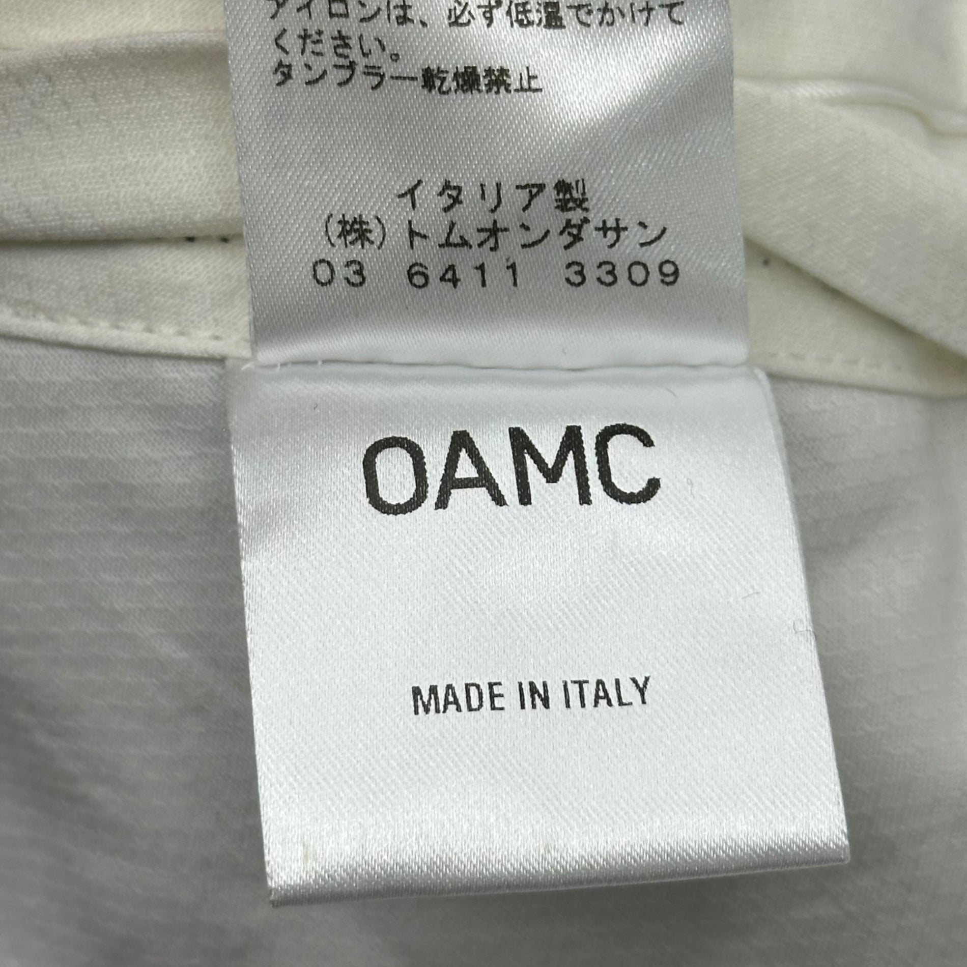 OAMC(オーエーエムシー) 15AW Center-pressed slacks センタープレス スラックス AW15 IO20730 32 ブラック