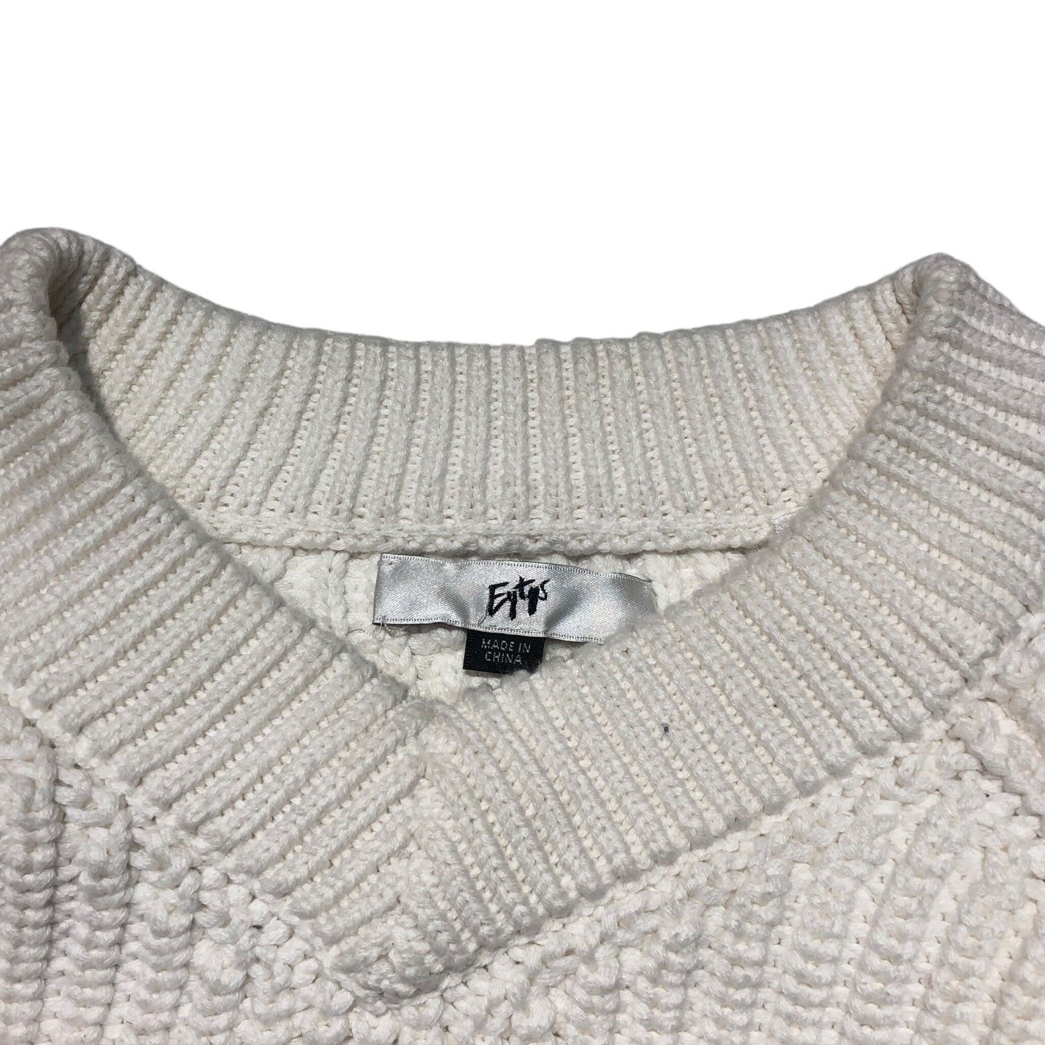 EYTYS(エイティーズ) Kore Sweater Vネック ドッキング ニット MEN L ホワイト セーター