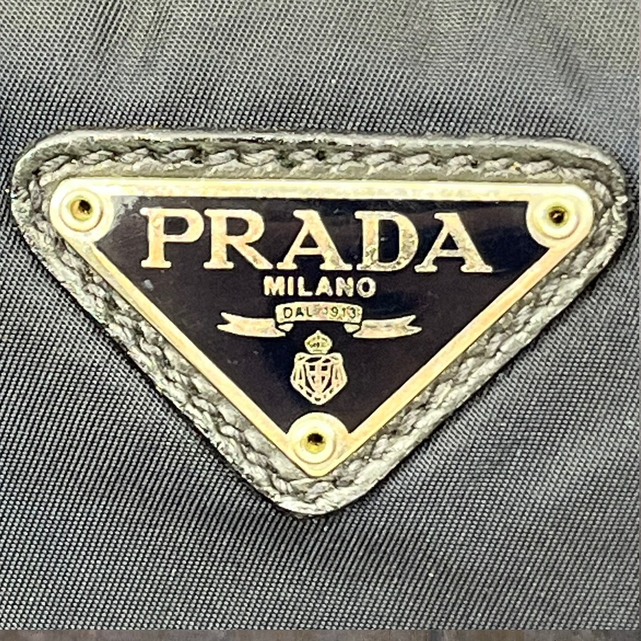 PRADA(プラダ) ナイロンレザートートバッグ ネイビー 53　ハンドバッグ