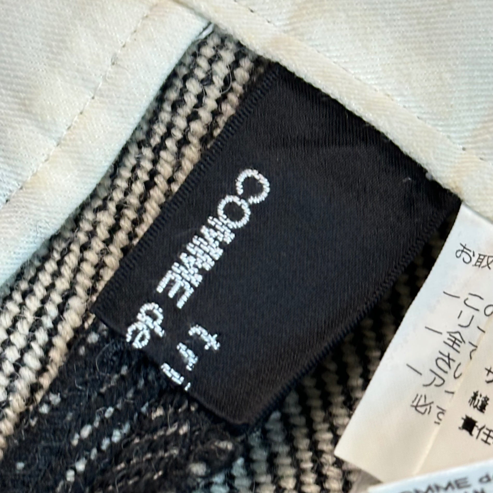 tricot COMME des GARCONS(トリココムデギャルソン) 00AW Tweed 7/10-Length Stitched Pants ツイード 7分丈 ステッチ パンツ TP-07013 M ブラック