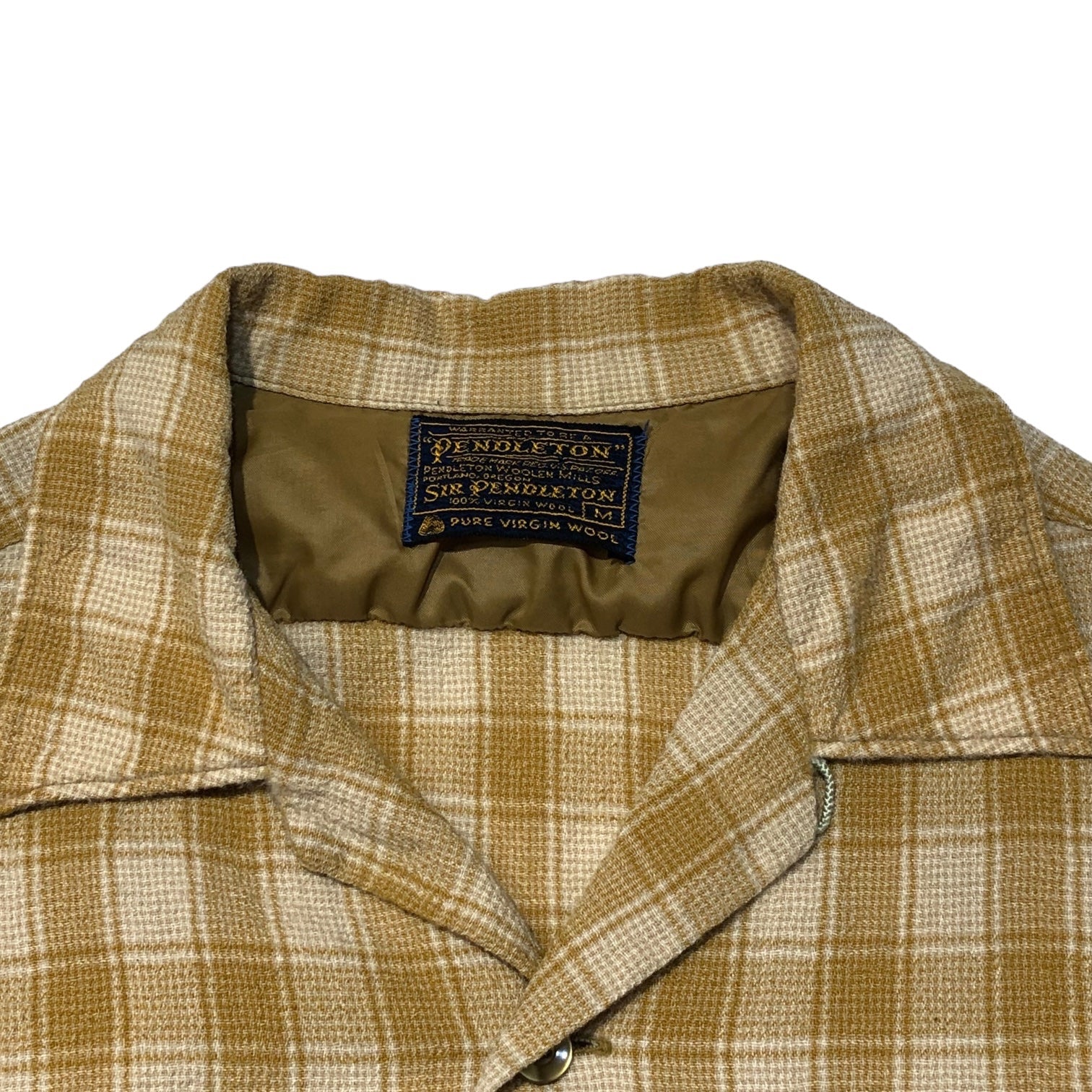 PENDLETON(ペンドルトン) 60's ~ 70's open collar wool check shirt ...