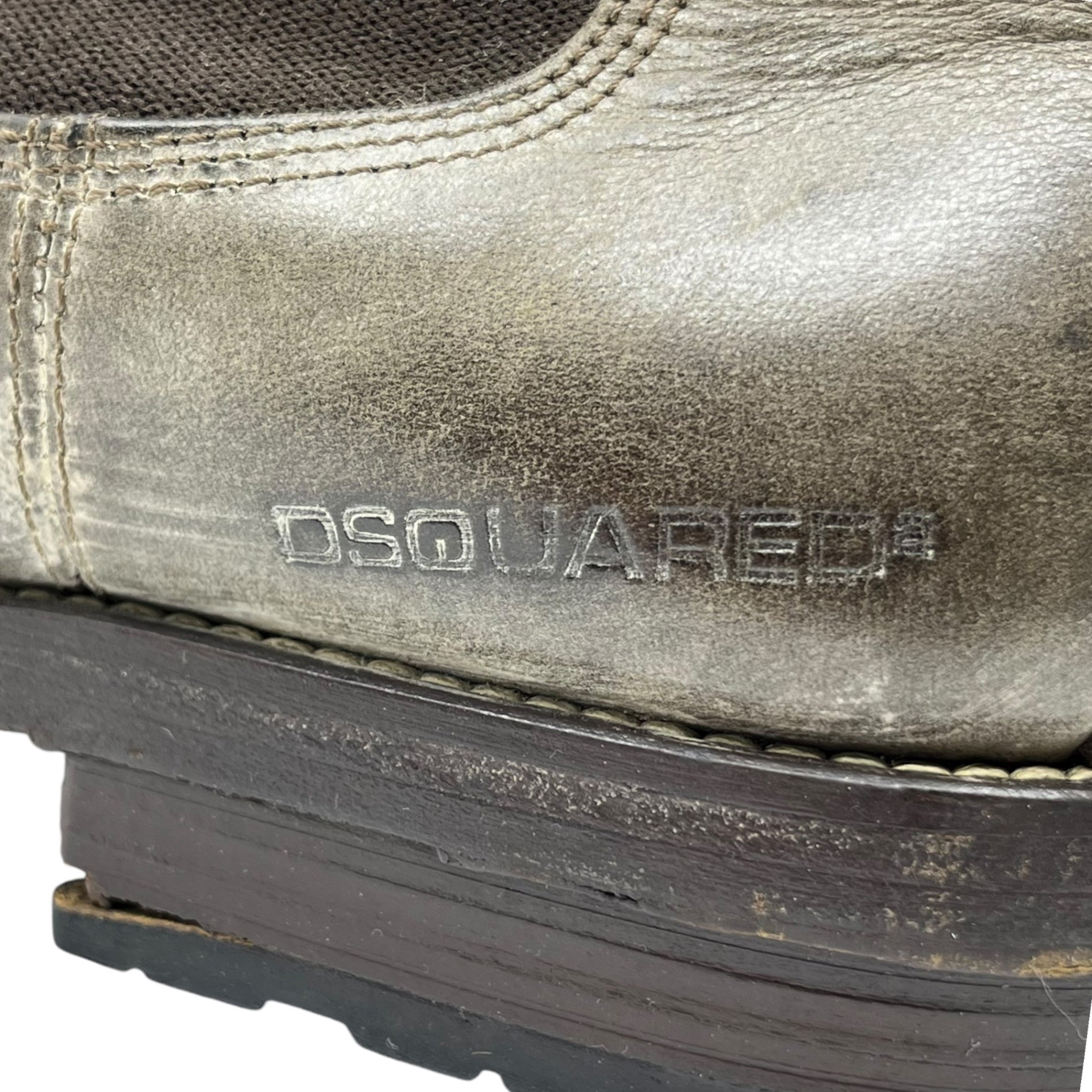 DSQUARED2(ディースクエアード) Side gore leather boots サイドゴア レザー ブーツ 42(27cm程度) ブラウン