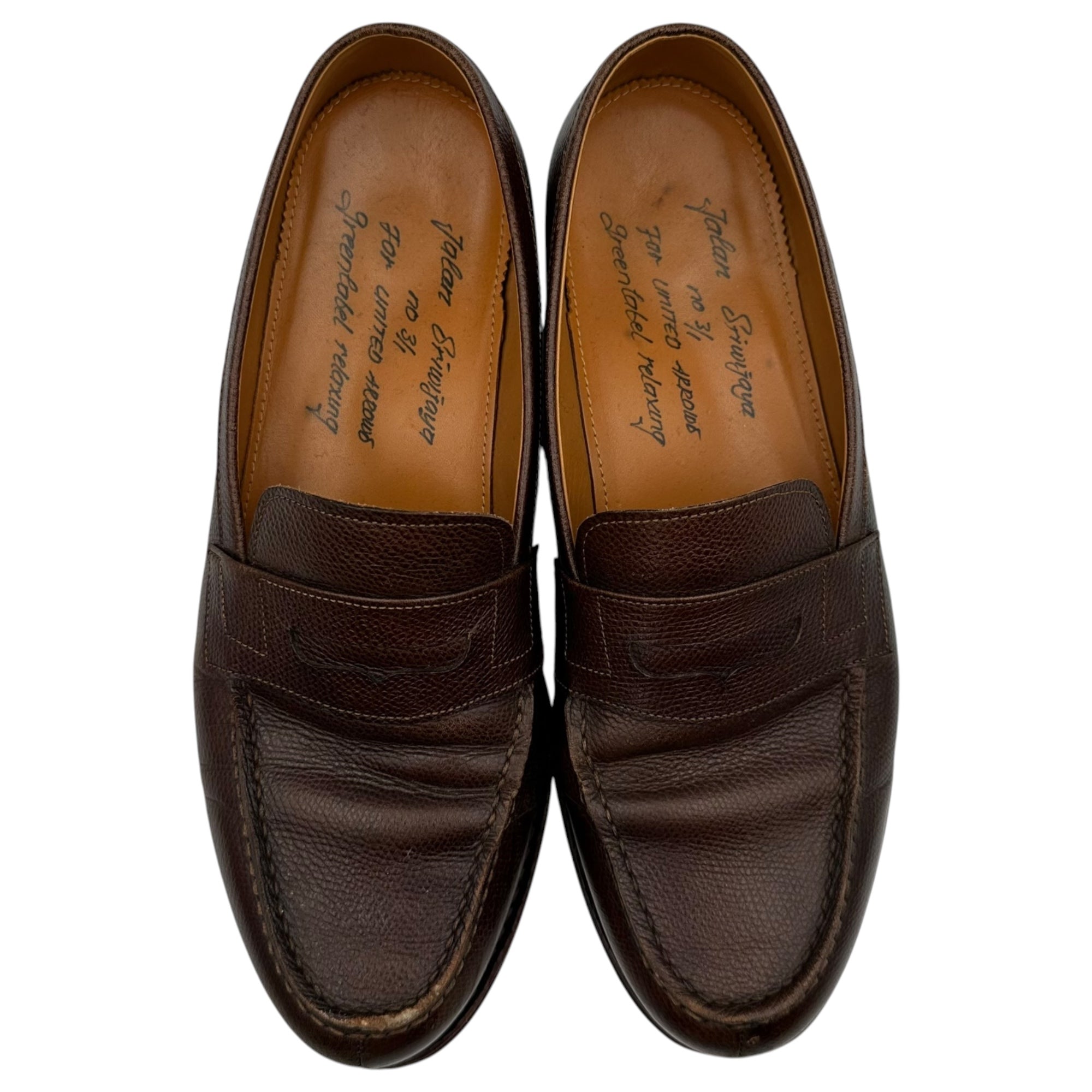 Jalan Sriwijaya(ジャランスリワヤ) Coin loafer - Grain Leatherコインローファー グレイン レザー 98589 41(26.5cm) ブラウン 革靴