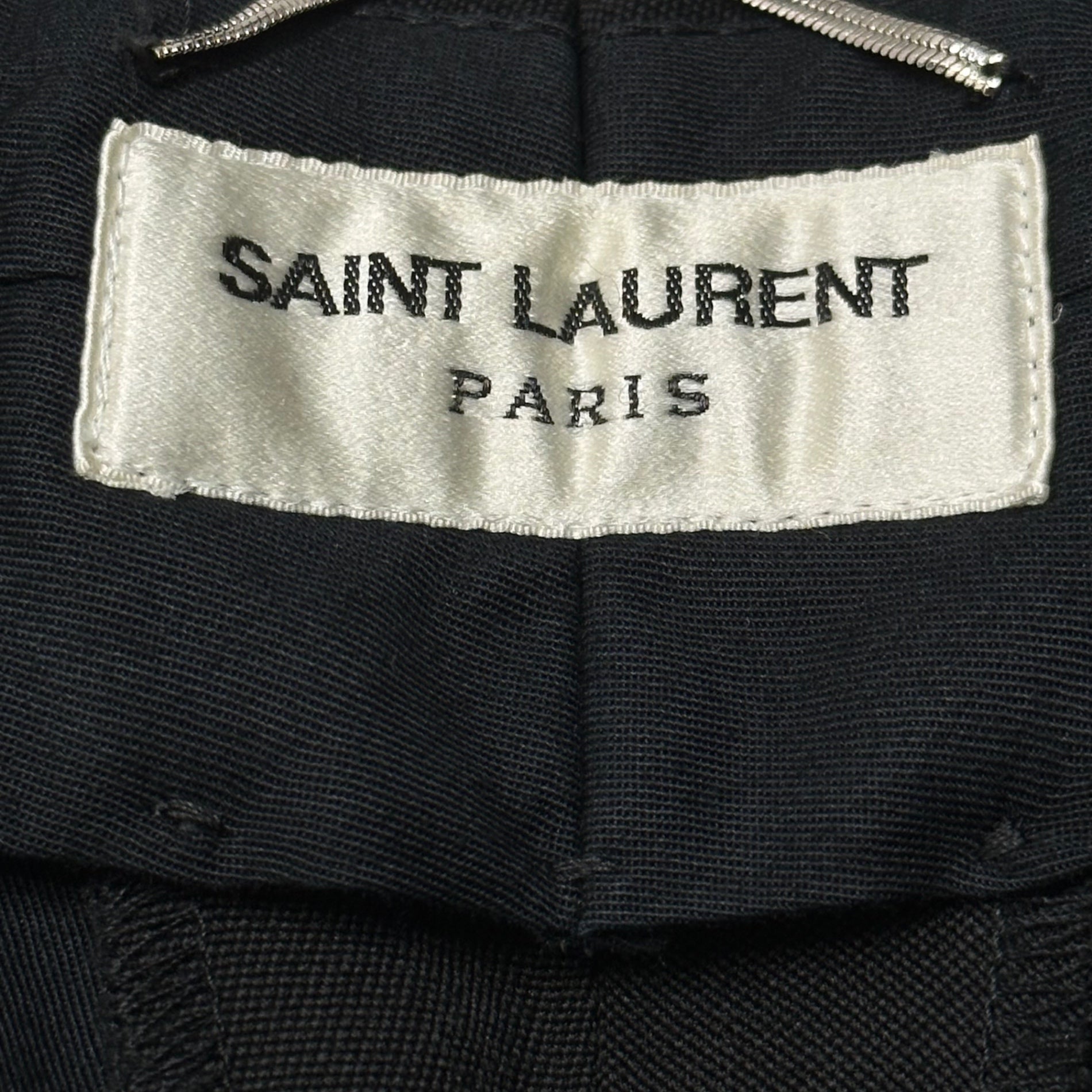 SAINT LAURENT PARIS(サンローランパリ) 16AW By Hedi Slimane 1B Smoking Jacket Setup エディ期 スモーキング ジャケット セットアップ 398910 48 ブラック エディースリマン スーツ スラックス テーラード