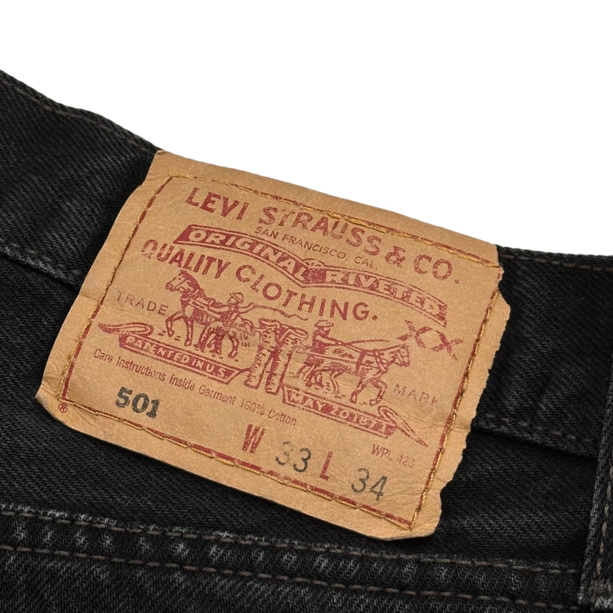 Levi's(リーバイス) 1990's~2000's 501 Overdyed Black Denim Pants 後染め ブラック デニム パンツ W33 L34 ブラック 90年代後半～ ボタン裏647 メキシコ製