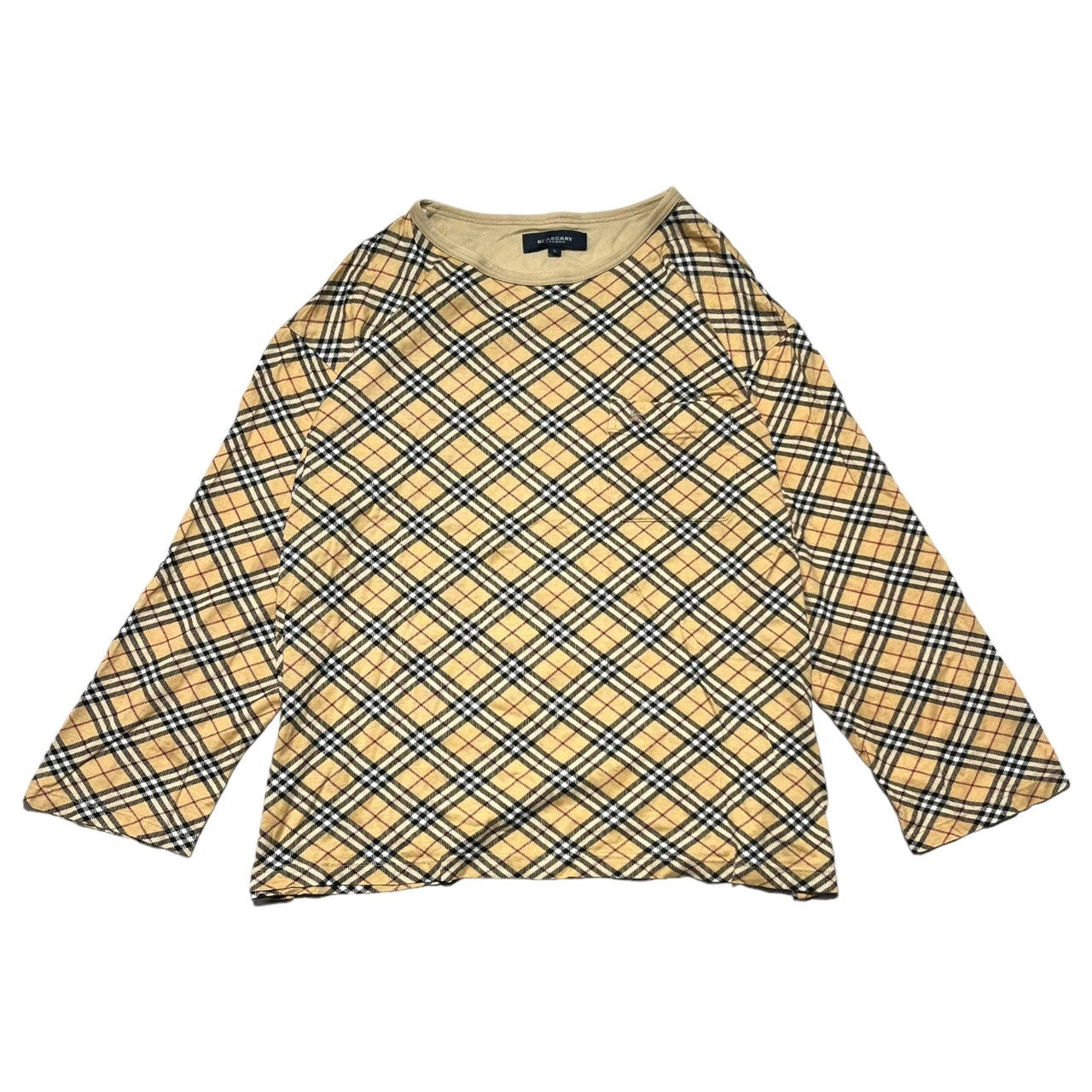 BURBERRY LONDON(バーバリーロンドン) 90's ノバチェック 長袖 カットソー L ベージュ 90年代 ヴィンテージ