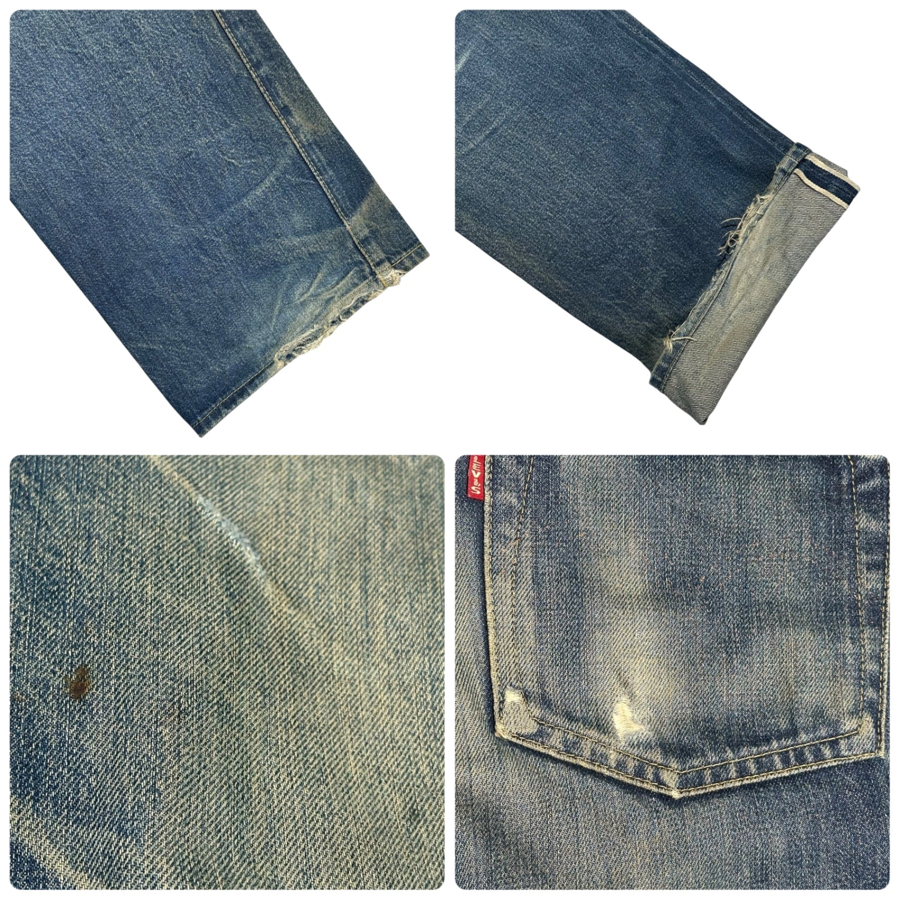 Levi's(リーバイス) 90's 1944 TYPE S501XX USA MADE DENIM PANTS 1944モデル ヴィンテージ デニム パンツ 44501-0022 W30 L36 インディゴ 90年代 復刻 USA製 赤耳 ボタン裏555 バレンシア工場 BIG E
