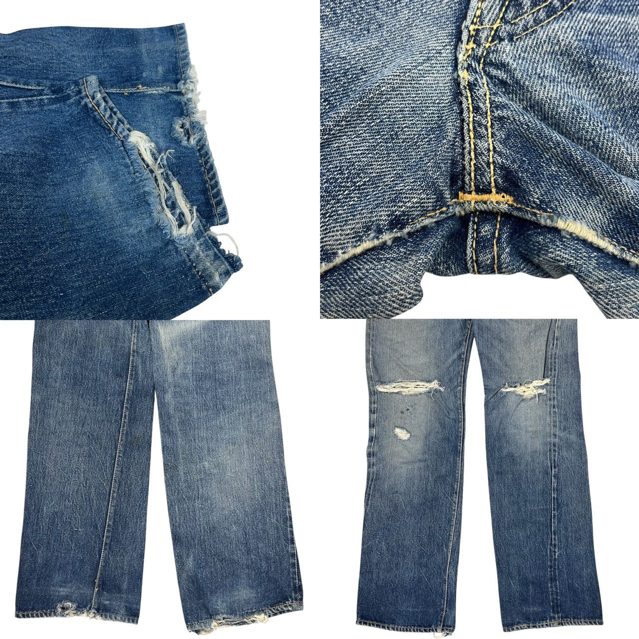 希少 イタリア製 Levis MADE&CRAFTED ダメージジーンズ 紺タブ 希少 イタリア製 Levis MADE&CRAFTED ダメージジーンズ 紺タブ