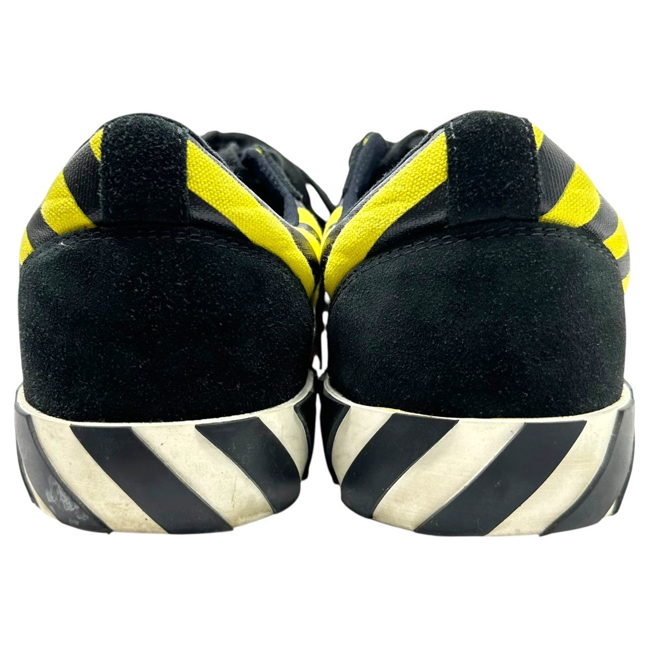 Off-White(オフホワイト) LOW VULCANIEZD ロゴ ローカット スニーカー OMIA085E19C210476040 42(26.5cm) ブラック×イエロー