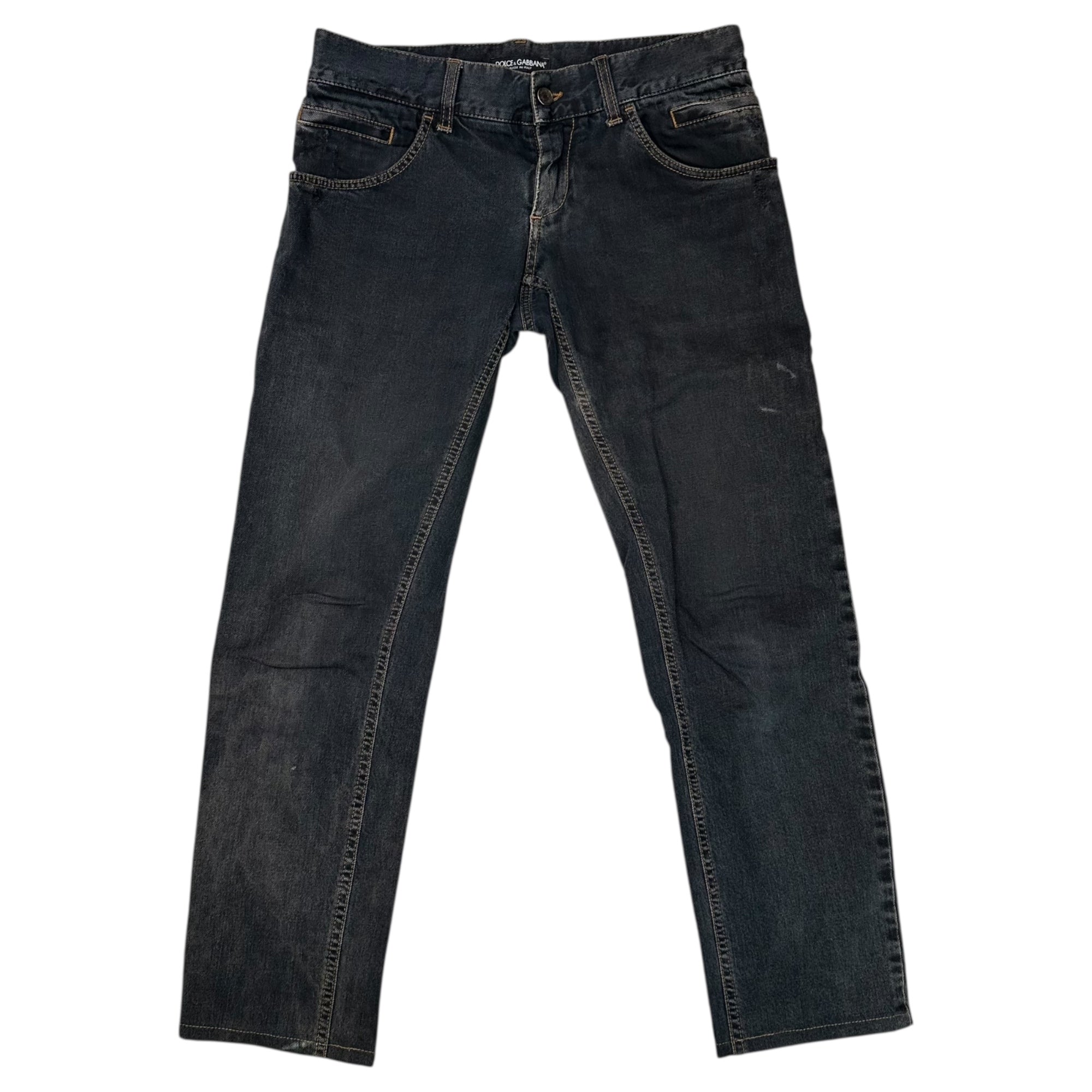 DOLCE&GABBANA(ドルチェ&ガッバーナドルガバ) Low-rise denim pants ローライズ デニム パンツ 46 インディゴ