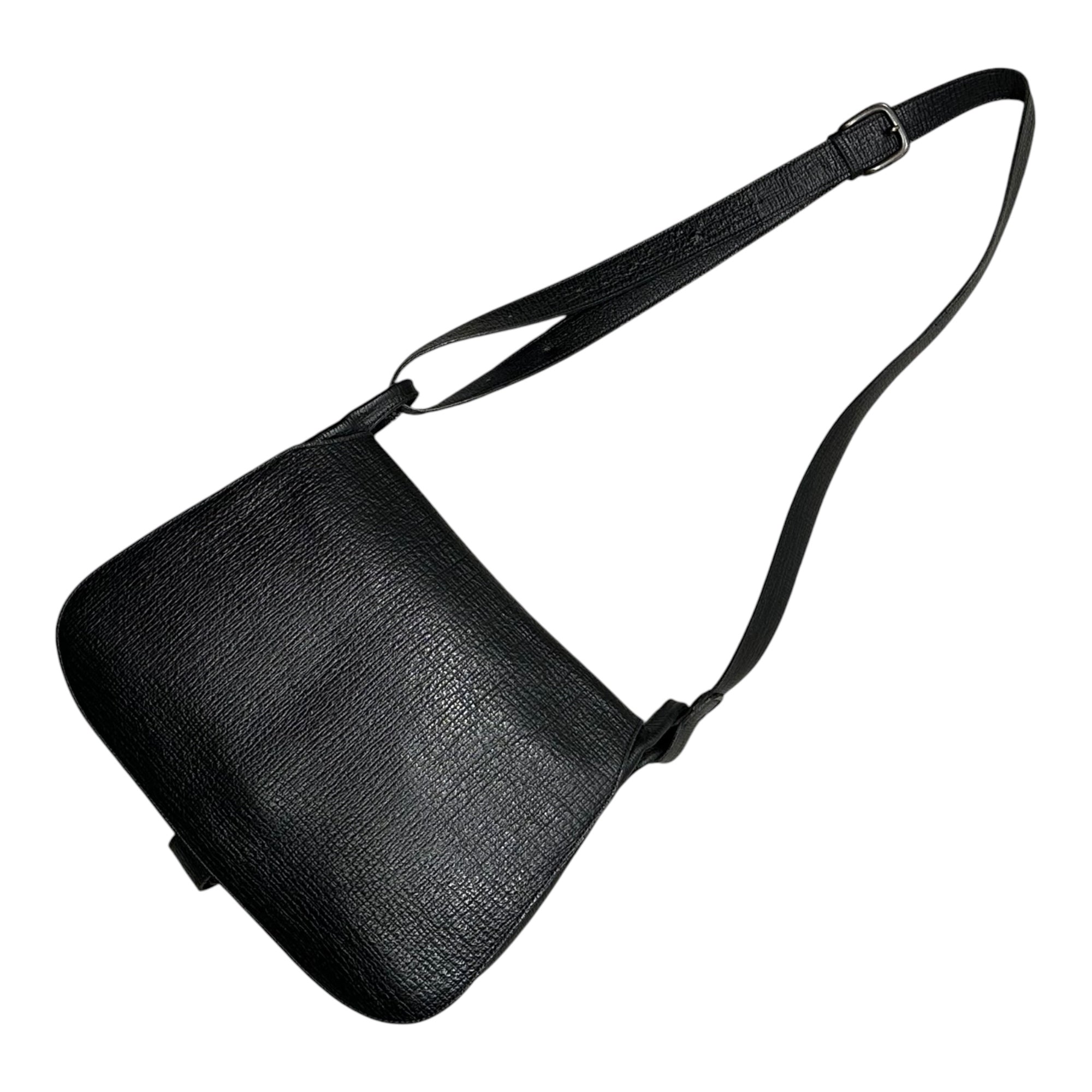 Jean Paul GAULTIER(ジャンポールゴルチエ) 1990's~2000's Precious Leather Postman Shoulder Bag プレシャス レザー ポストマン ショルダー バッグ ブラック 90年代～