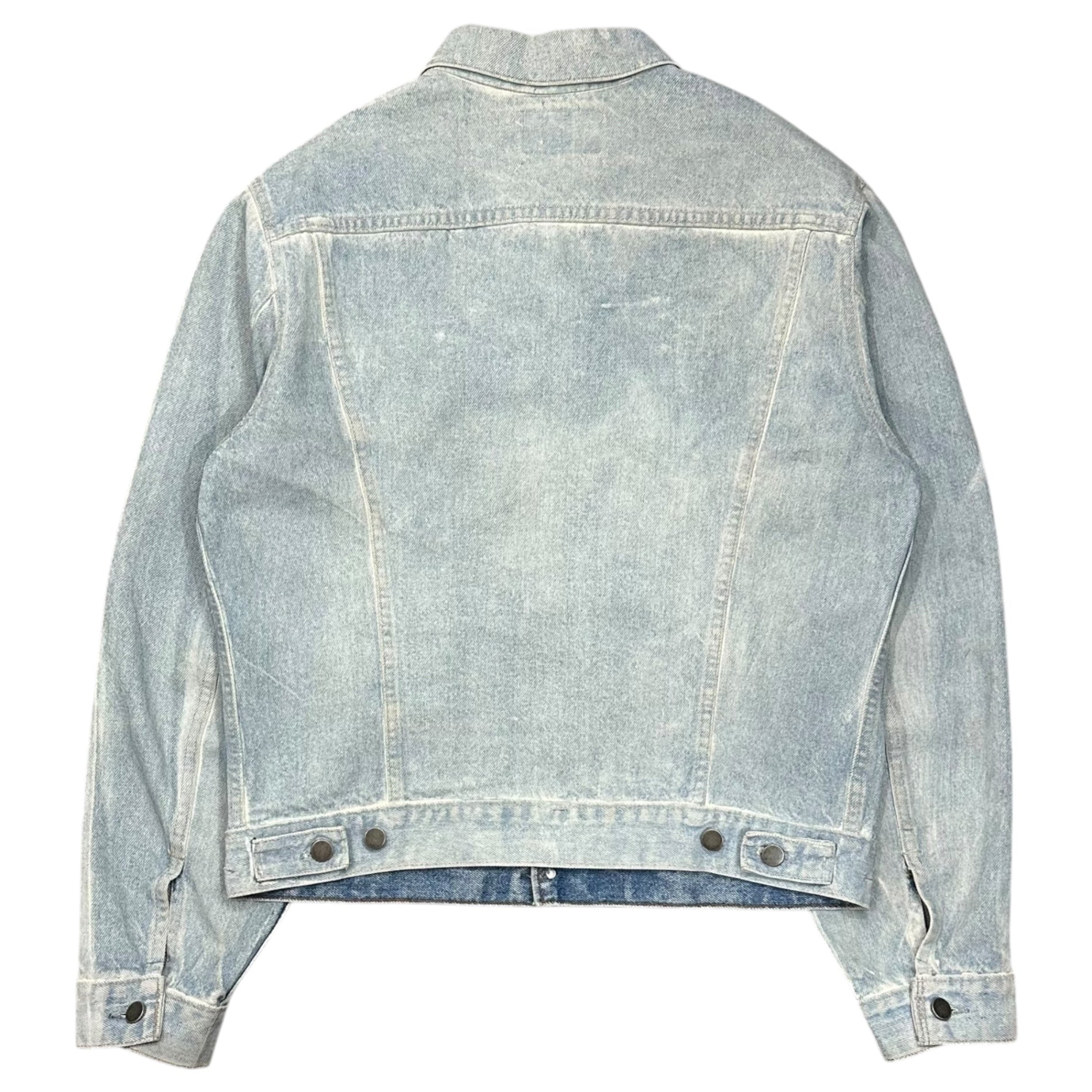 Maison Martin Margiela(メゾン マルタンマルジェラ) 2003SS Artisanal Waxed Denim Jacket アーティザナル ワックス デニム ジャケット 611B007002 M(XL程度) ライトインディゴ 00's ペンキ アーカイブ