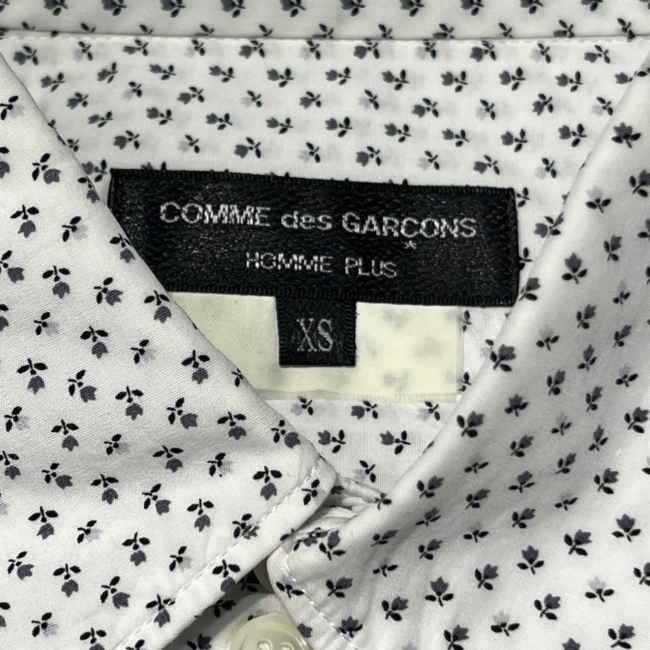 COMME des GARCONS HOMME PLUS(コムデギャルソンオムプリュス) 12AW center ruffle shirt センター フリル シャツ PJ-B037 XS ホワイト×ブラック AD2012