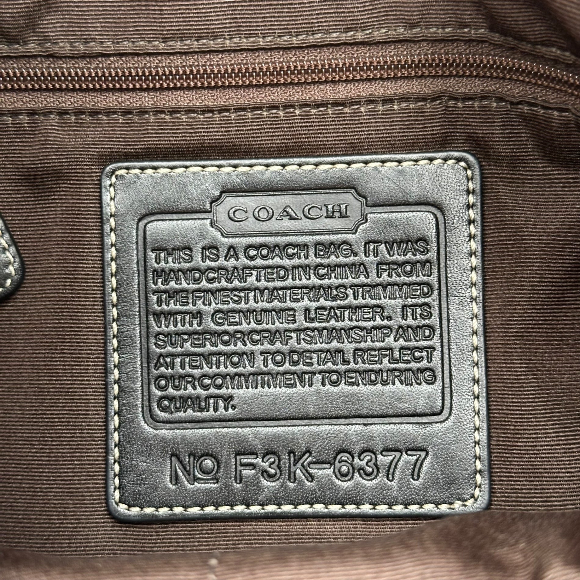 COACH(コーチ) Signature Shoulder Bag シグネチャー ショルダー バッグ 6377 ベージュ×ブラック ワンショルダー