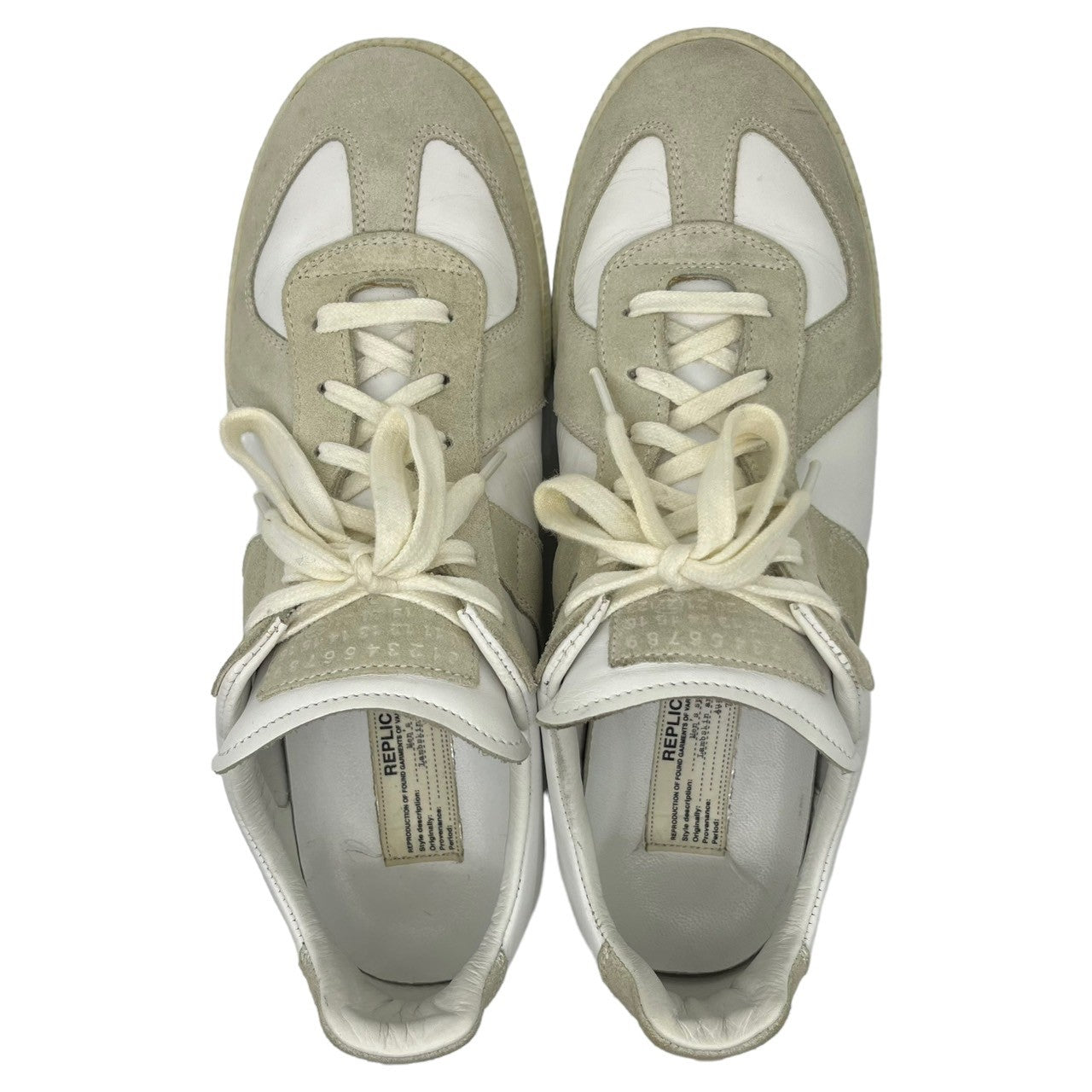 MAISON MARGIELA(メゾンマルジェラ) Replica German Trainer レプリカ ジャーマン トレーナー S57WS0236  41(26cm程度) ホワイト×グレー スニーカー