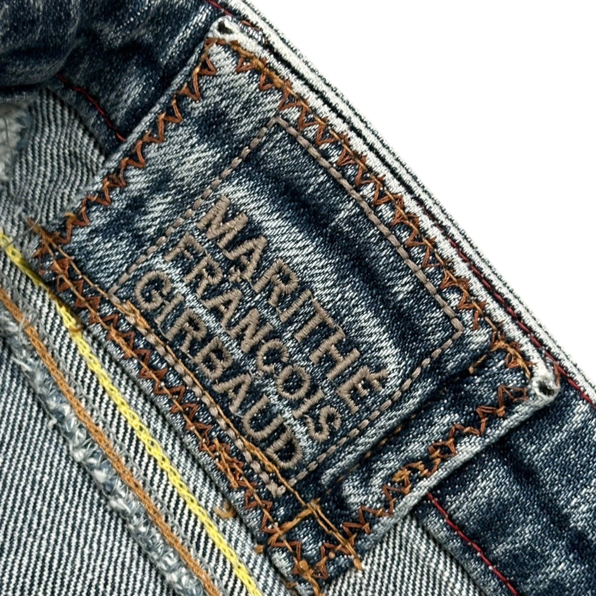 MARITHE FRANCOIS GIRBAUD(マリテフランソワジルボー) 00's Redesigned Denim Mini Skirt 再構築 デニム ミニ スカート F6-3014 SS インディゴ Y2K