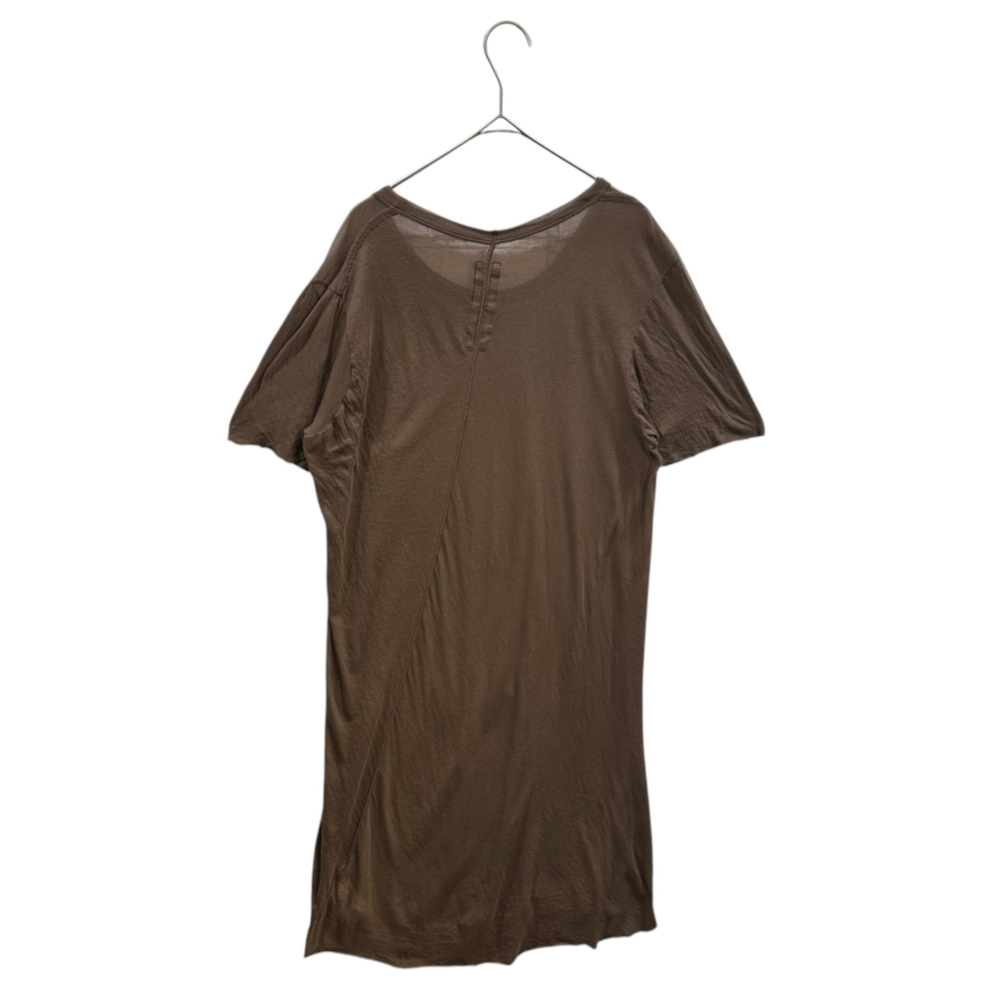 Rick Owens(リックオウエンス) 2013SS Cotton S/S Long T-shirt コットン 半袖 ロング Tシャツ RU5251 S ブラウン カットソー