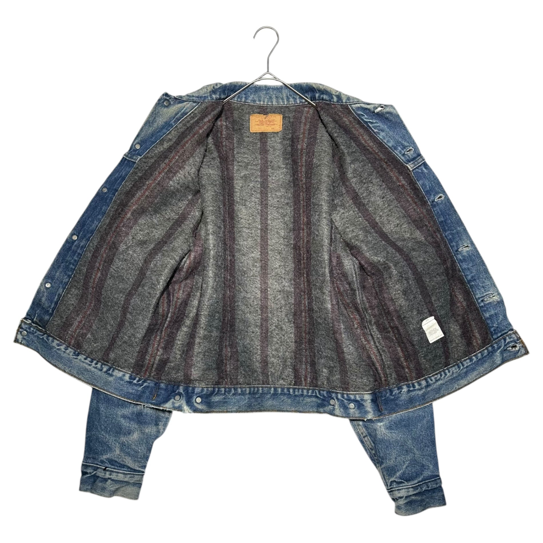 Levi's(リーバイス) 80's~90's USA made blanket denim jacket USA製 ブランケット デニム ジャケット 70506-0316 42(L程度) インディゴ トラッカー ヴィンテージ 古着