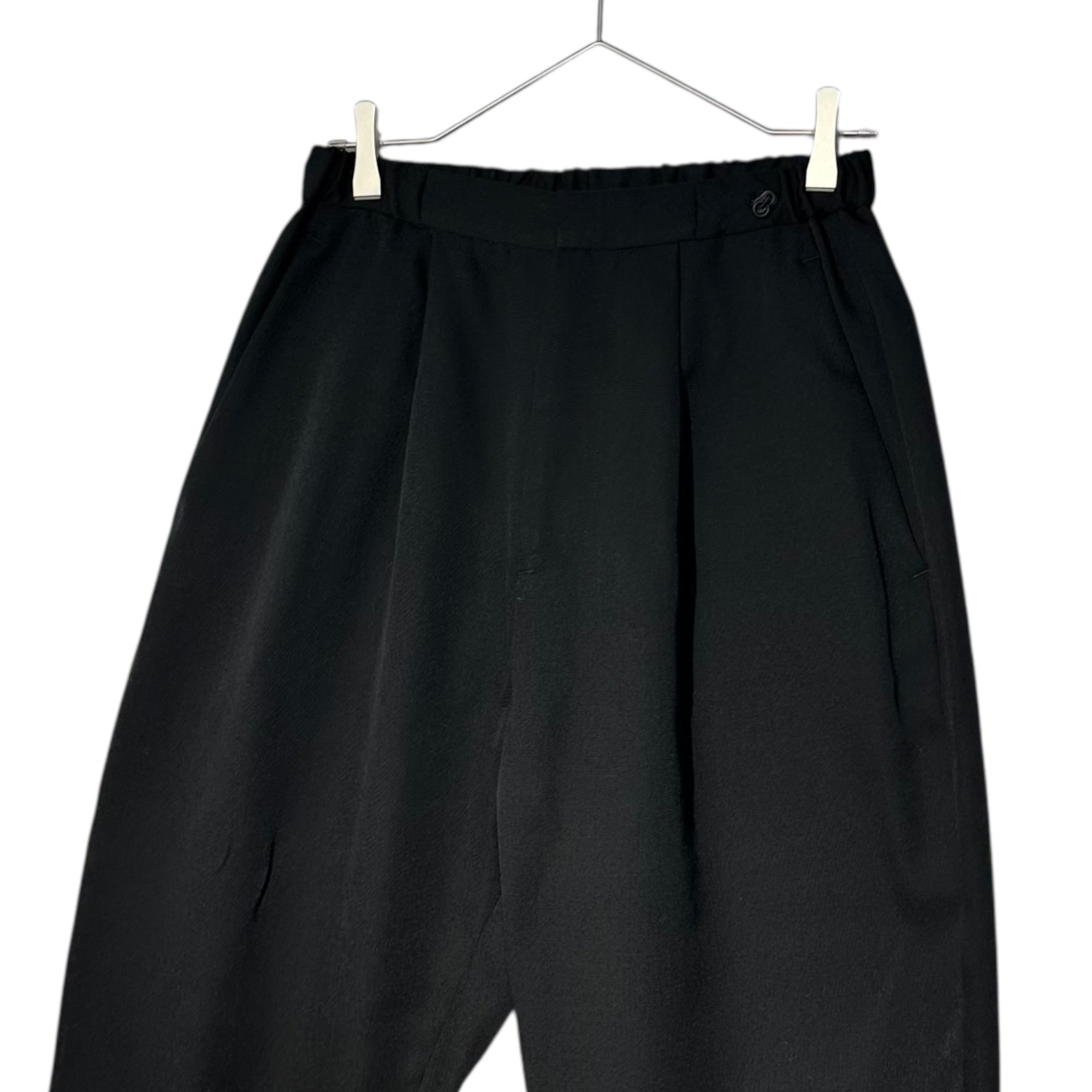 Dulcamara(ドゥルカマラ) ”YOSOIKI” SET UP よそいき ルーズ ダブル ジャケット / 1タック ルーズ テーパード パンツ セットアップ 0 ブラック スーツ 上下 ウール