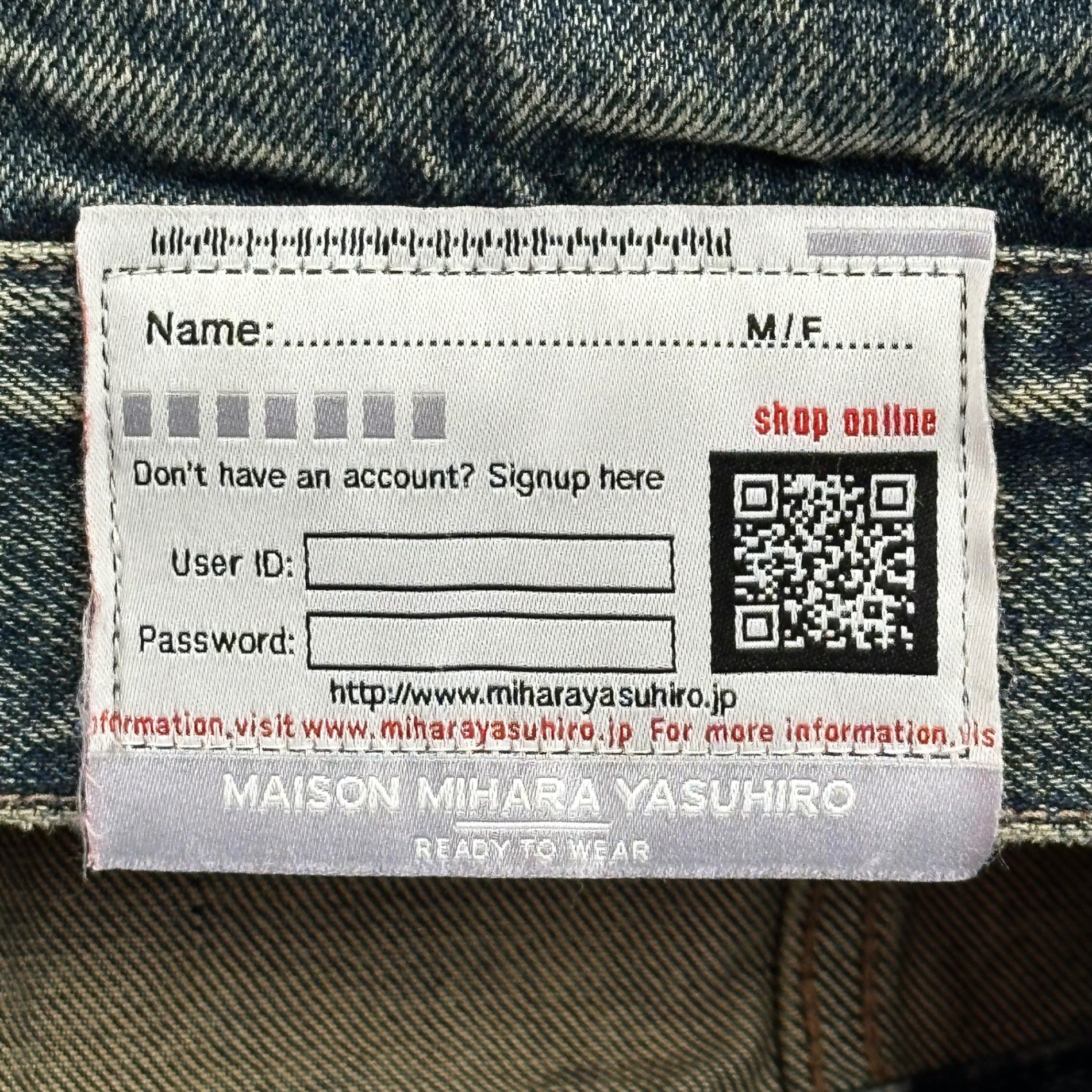 Maison MIHARA YASUHIRO(メゾンミハラヤスヒロ) 23SS Opened Facing Denim Jacket オープン フロント デニム ジャケット A10BL022 46(S) インディゴ