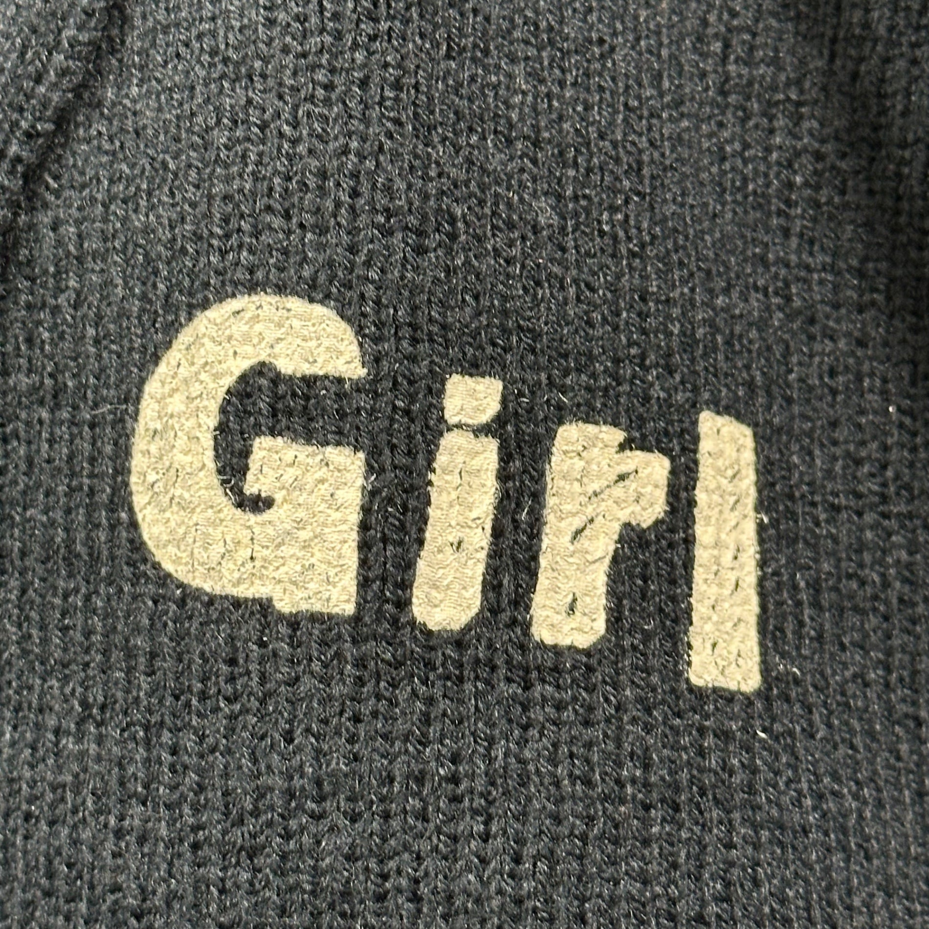 COMME des GARCONS GIRL(コムデギャルソンガール) 20SS LOCHAVEN of SCOTLAND Girl Print Cardigan ロックエーベン ガール プリント カーディガン NE-N001 M ネイビー×ホワイト AD2019