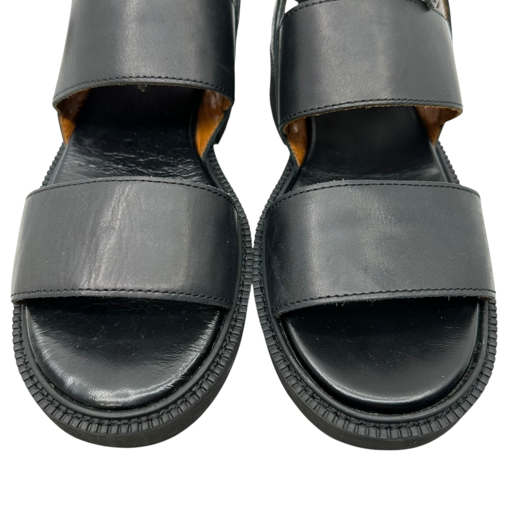 COMME des GARCONS JUNYA WATANABE(コムデギャルソンジュンヤワタナベ) Ankle Strap Leather Sandals アンクル ストラップ レザー サンダル M(24cm程度) ブラック