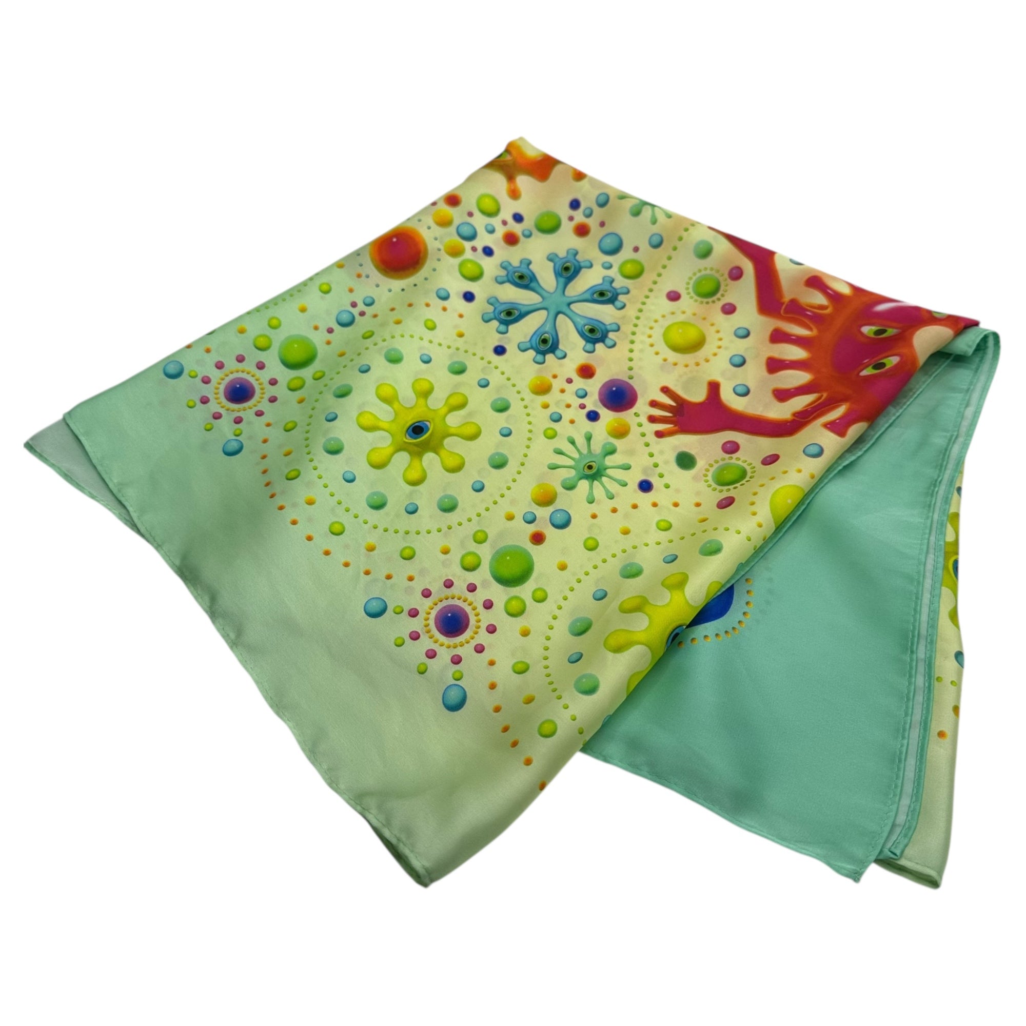 KIM LAUGHTON(キムラウトン) Eye-Catching All-Over Print Scarf 目玉 総柄 プリント スカーフ マルチカラー