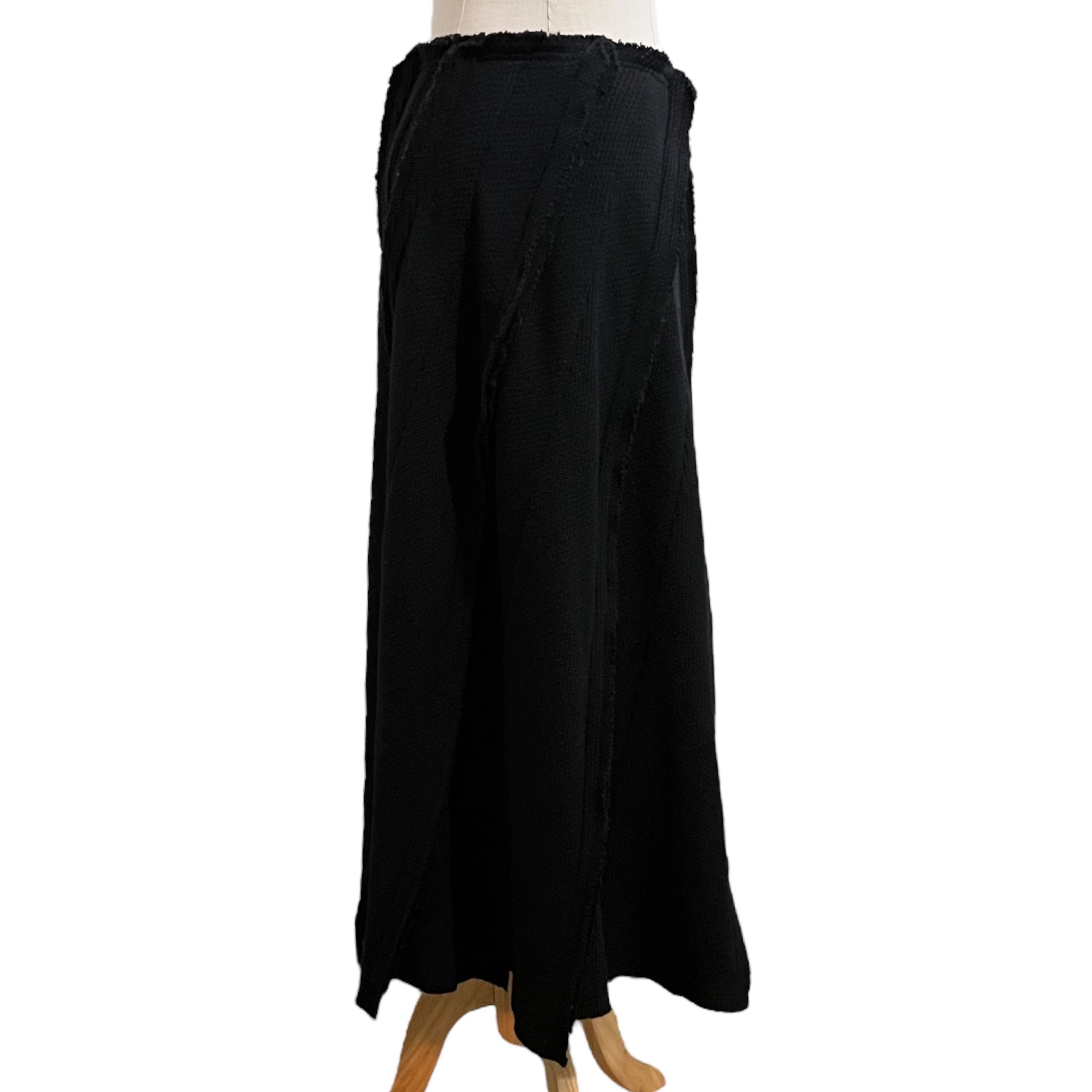 COMME des GARCONS(コムデギャルソン) 02AW wool nylon knit long skirt ウール ナイロン ニット ロングスカート GG-S001 M ブラック AD2002