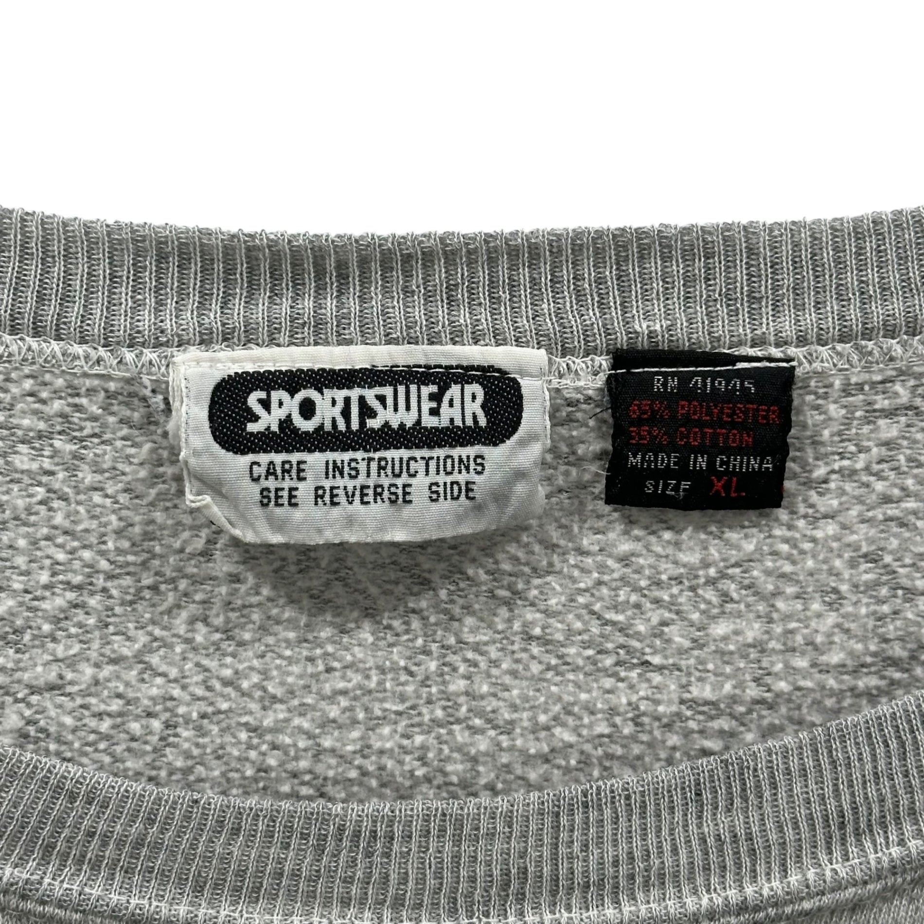 Skitiques(スキーティークス) 90’s SPORTSWEAR Crew-Neck Sweatshirt クルーネック スウェット XL ライトグレー 90年代 BORO ボロ ヴィンテージ