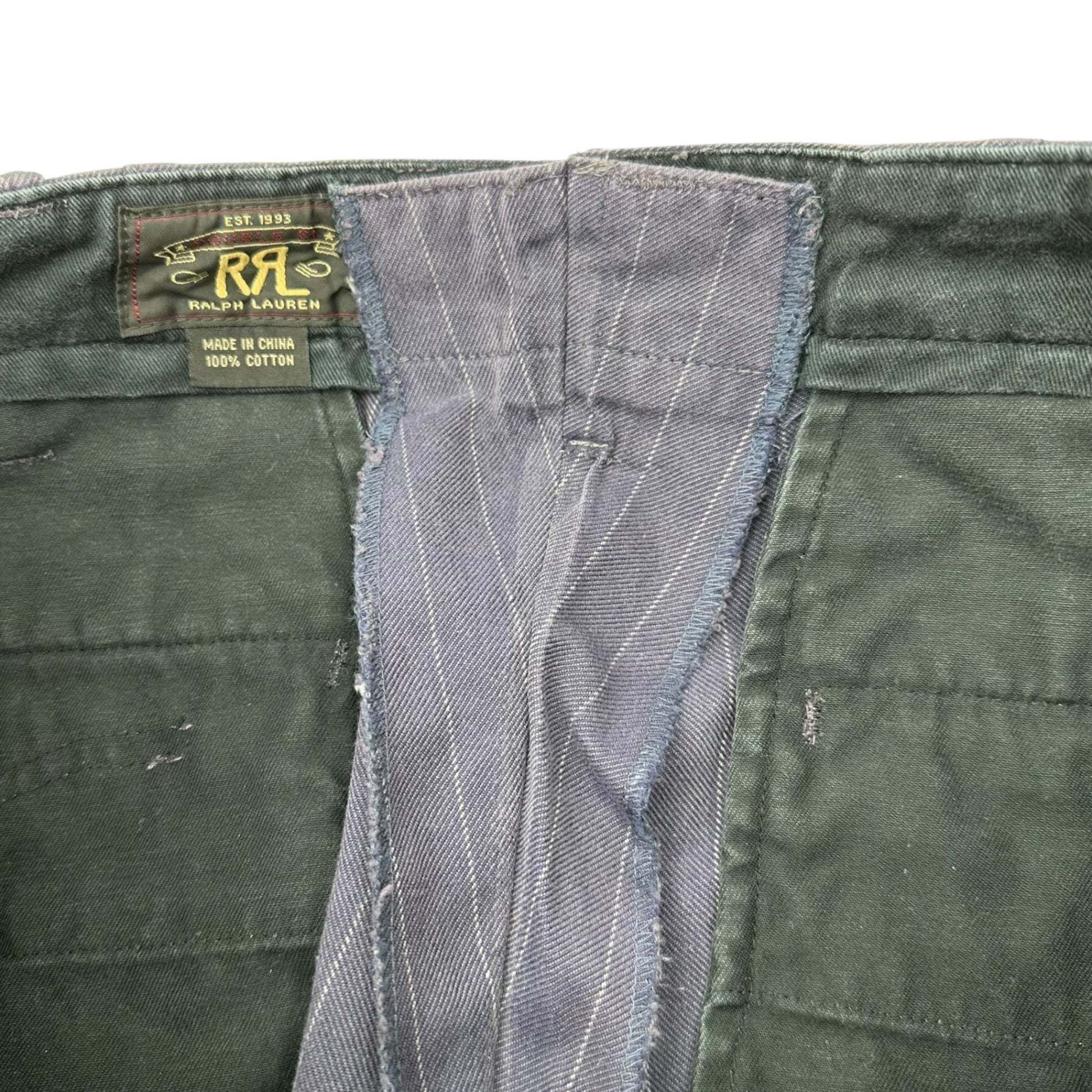 RRL(ダブルアールエル) striped cotton trousers ストライプ コットン トラウザー パンツ パープル