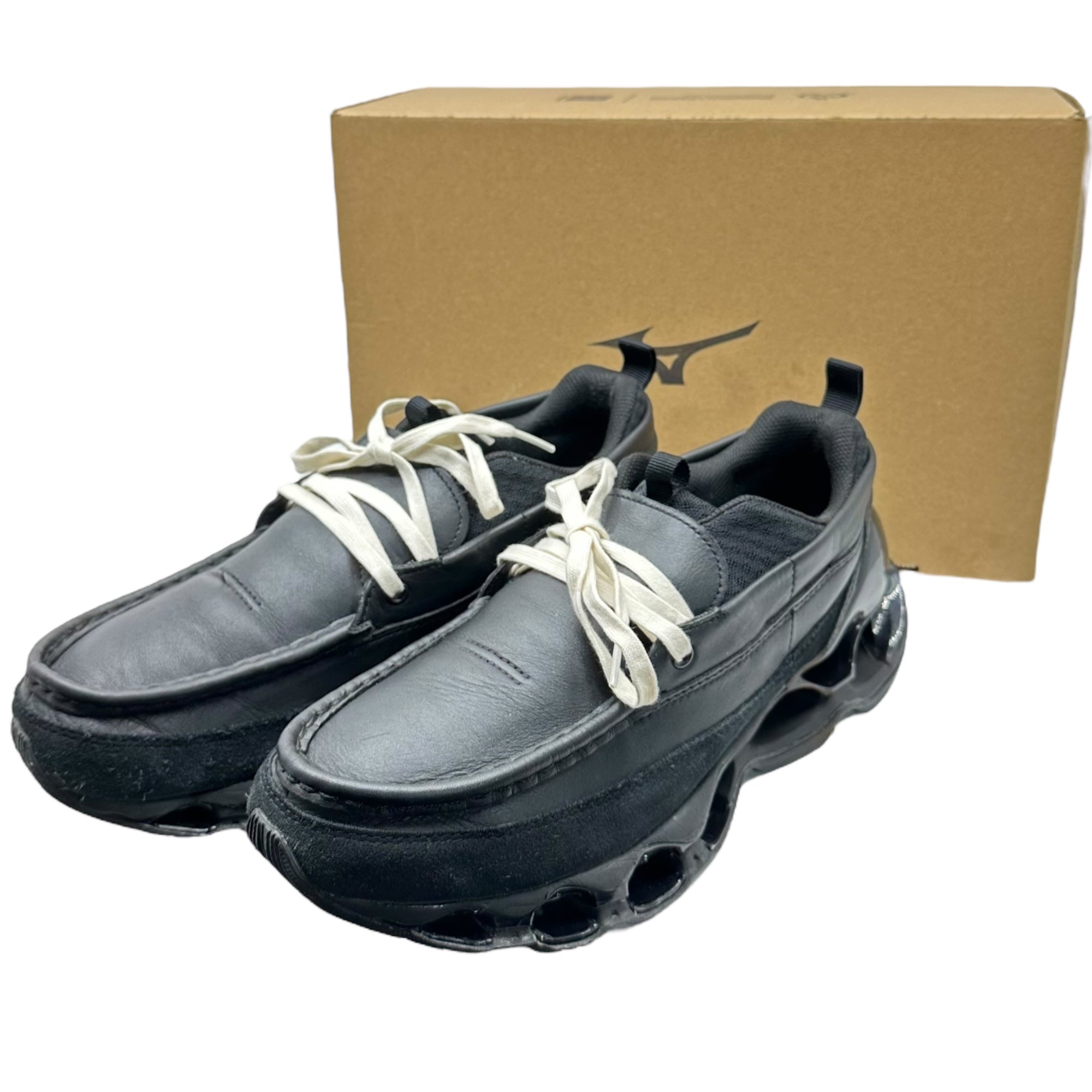 MIZUNO(ミズノ) 24SS WAVE PROPHECY MOC ウェーブ プロフェシー モック ローカット スニーカー レザー D1GD230601 27.0cm ブラック 箱付