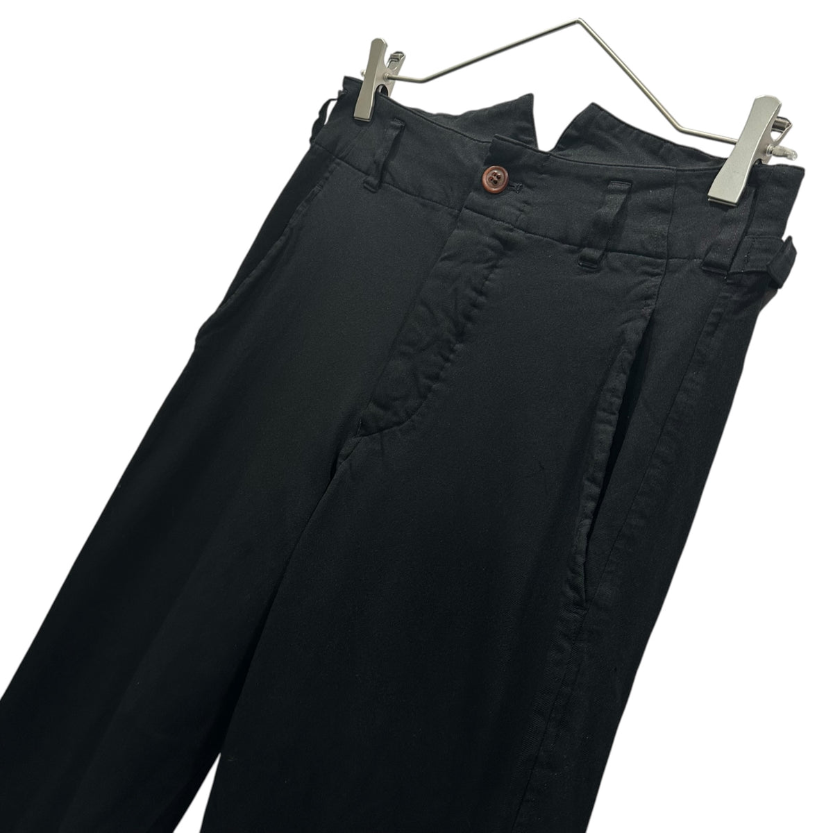 COMME des GARCONS COMME des GARCONS(コムデギャルソンコムデギャルソン) 2005SS Polyester Felted Straight-Leg Pants ポリ 縮絨 ストレート パンツ RO-P007 S ブラック AD2004