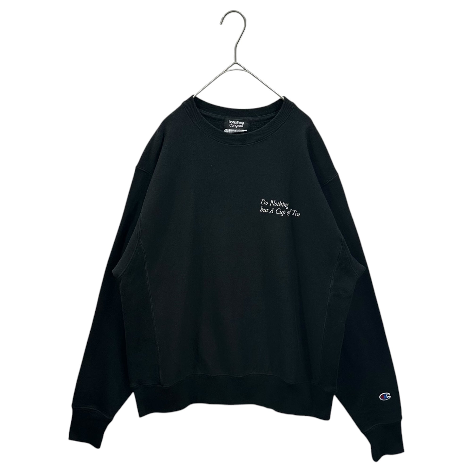 Do Nothing Congress(ドゥーナッシングコングレス) Do Nothing but A Cup of TeaChampion 12oz ヘビーウェイト スウェット XL ブラック championボディ