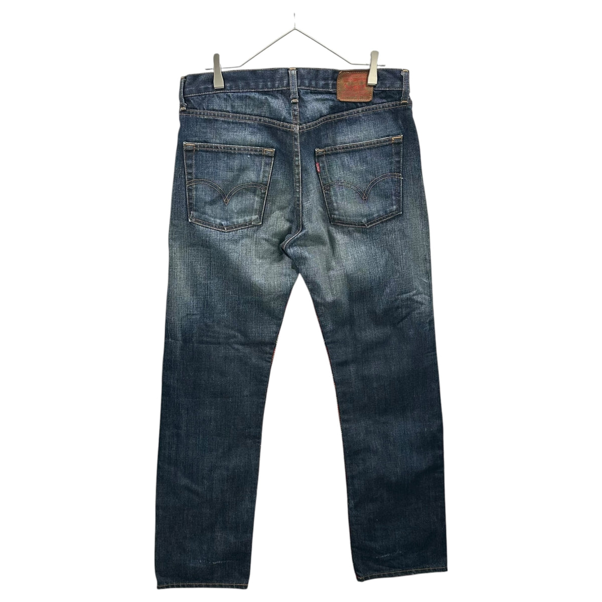 COMME des GARCONS JUNYA WATANABE MAN × Levi's(コムデギャルソンジュンヤワタナベマン × リーバイス) 2002AW Wool Tartan Check Panel Denim Pants ウール タータン チェック 切替 デニム パンツ WG-P049 M レッド×インディゴ AD2002