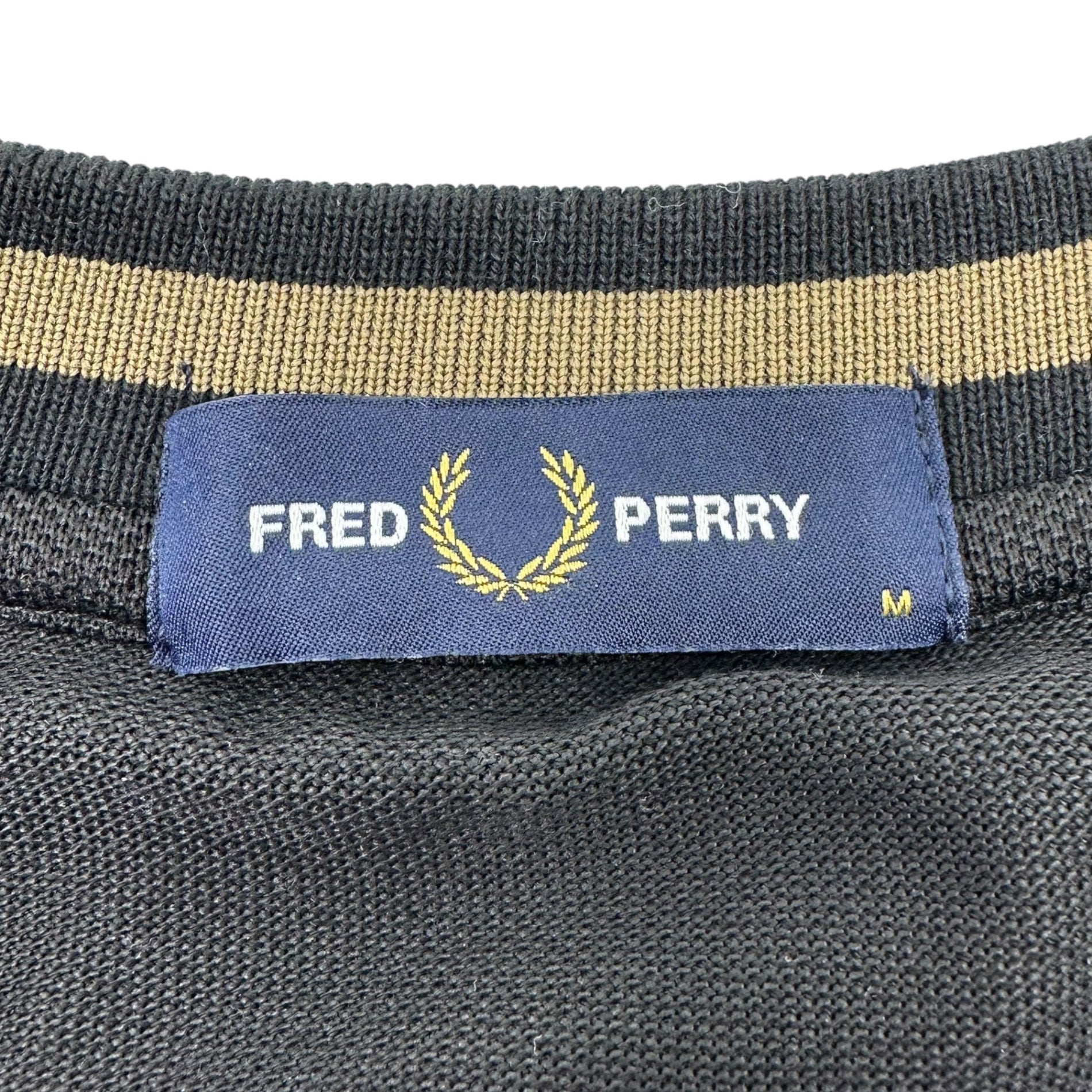 FRED PERRY(フレッドペリー) 24AW SHIPS別注 SEED STITCH L/S LOGO TEE 鹿の子 長袖 ロゴ Tシャツ FZ1958 M ブラック カットソー