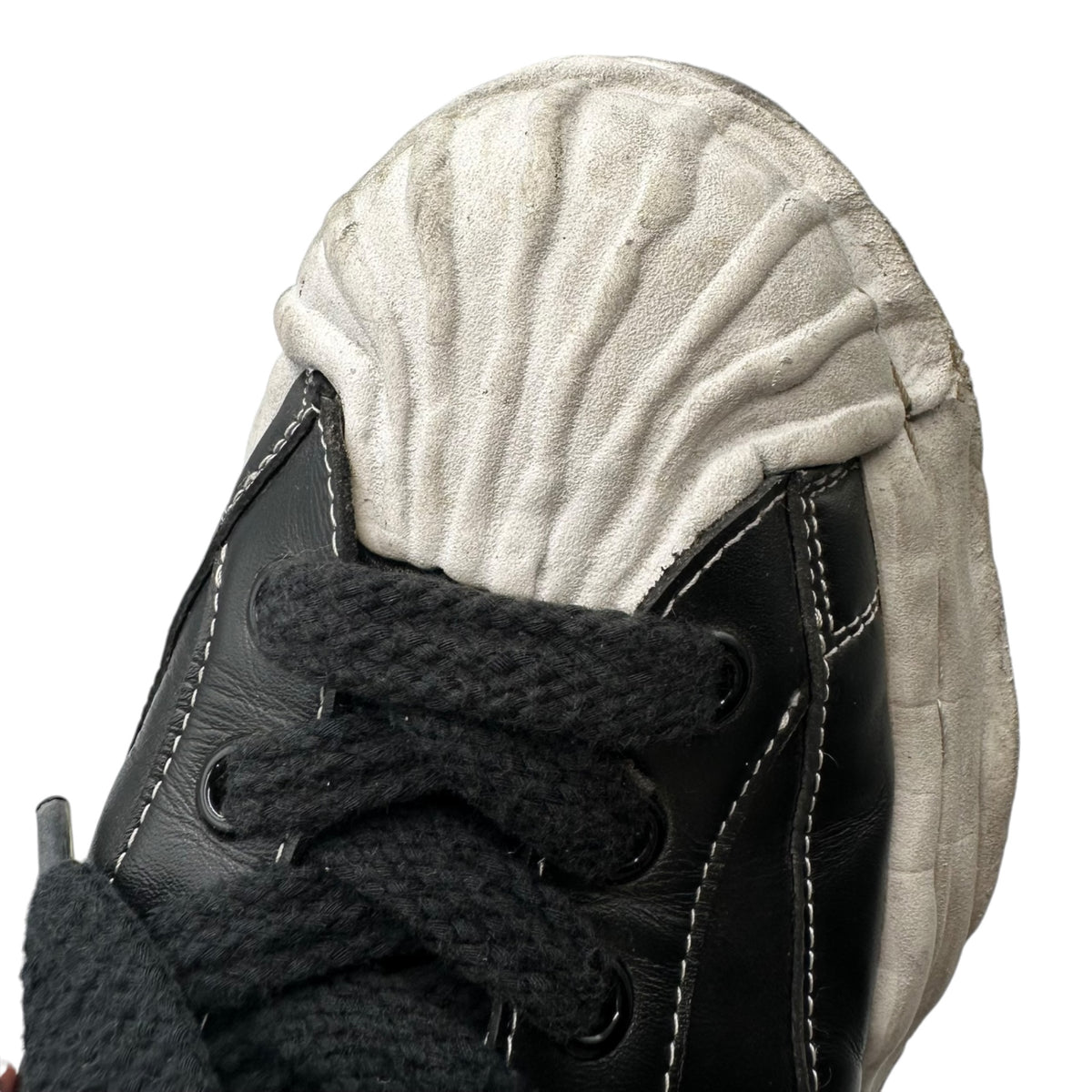 Maison MIHARA YASUHIRO(メゾンミハラヤスヒロ) Blakey Leather Low-Cut Sneakers ブレイキー レザー ローカット スニーカー A06FW702 42 ブラック×ホワイト
