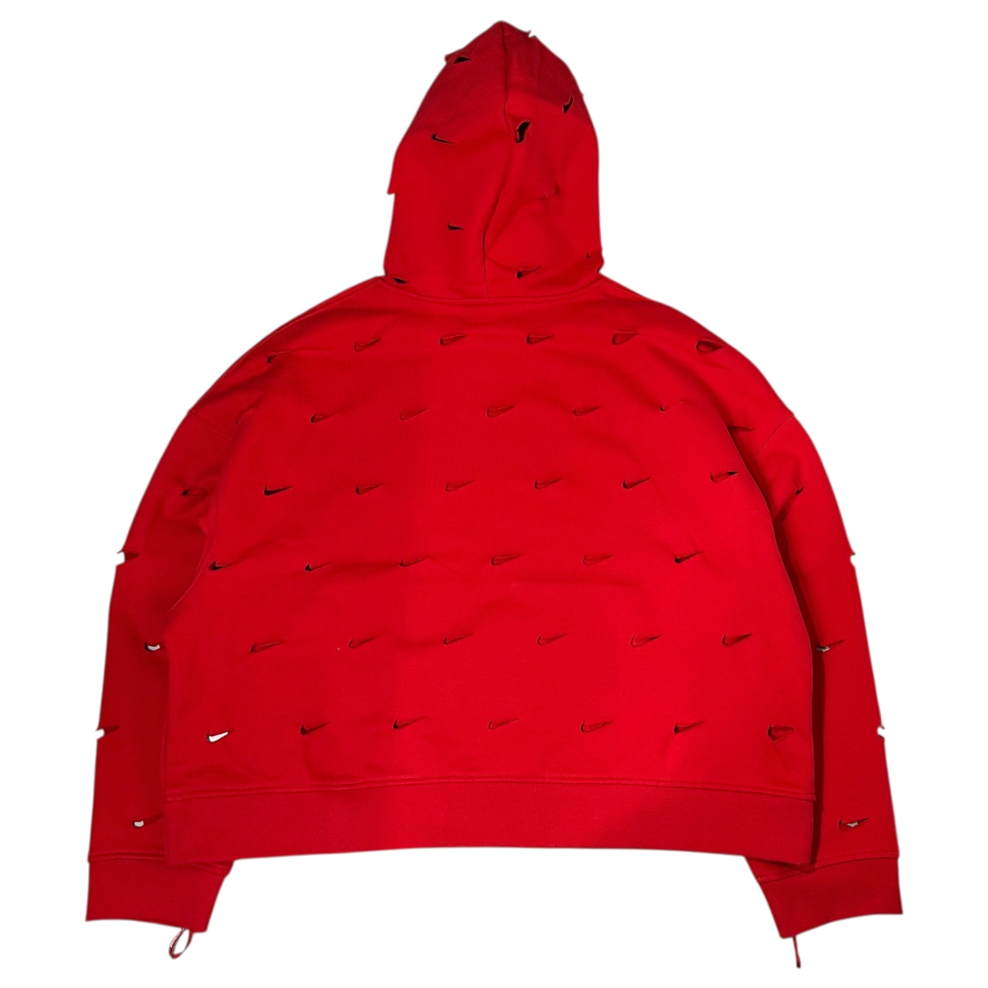 NIKE×JACQUEMUS(ナイキ×ジャックムス) Nrg He L/S Hoodie ロゴ 穴空き プルオーバー パーカー FJ3482-657 M レッド FJ3482-657