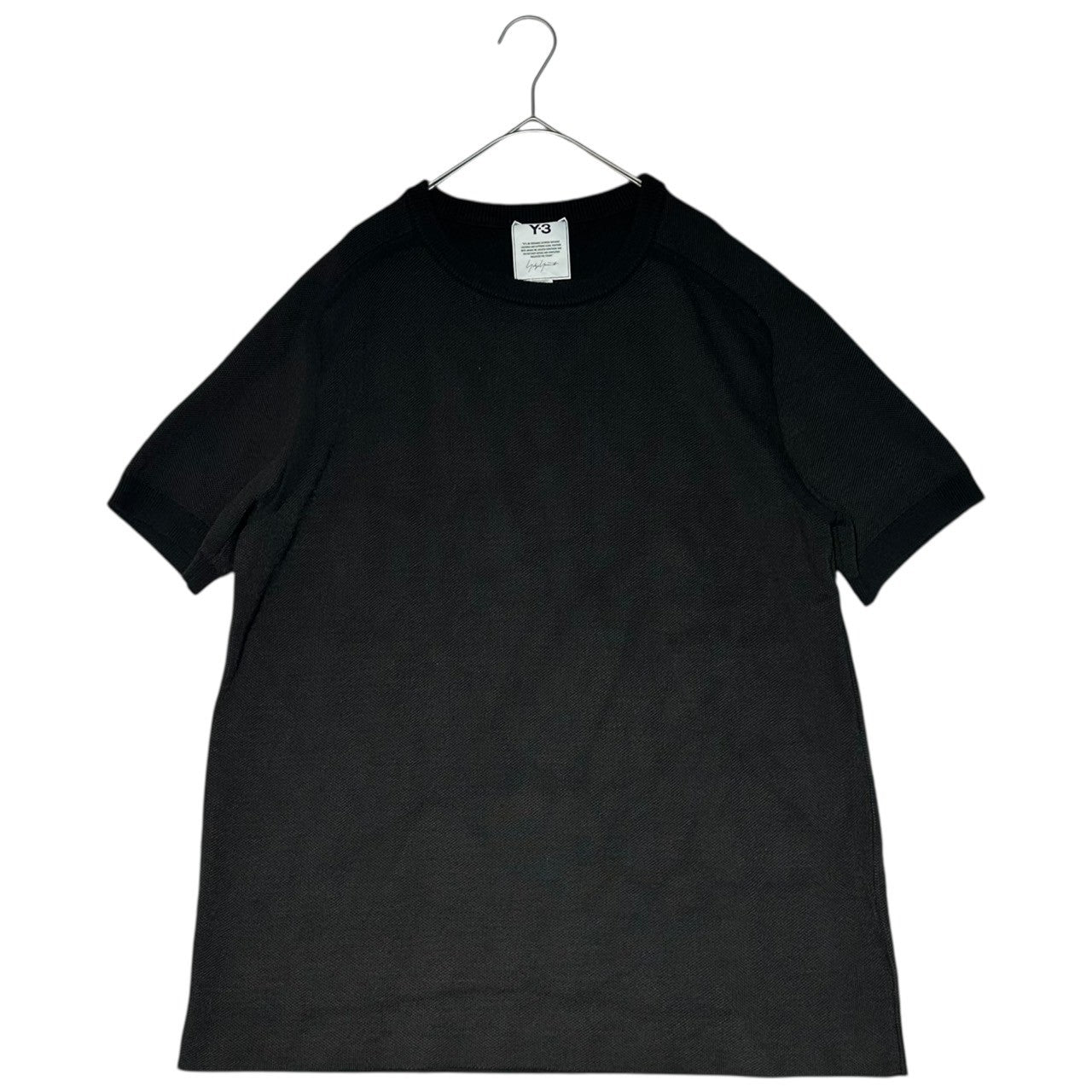 Y-3(ワイスリー) 20SS M CLASSIC KNITTED TEE バック ロゴ クラシック ニット 半袖 Tシャツ FN3382 Ｍ ブラック