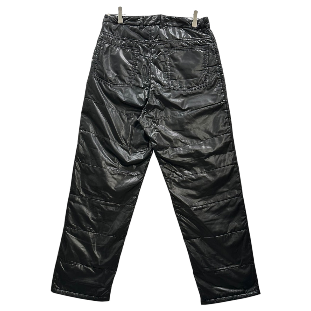 JUNYA WATANABE COMME des GARCONS(ジュンヤワタナベコムデギャルソン) 2004AW Padded Tapered Polyester Pants 中綿 テーパード ポリ パンツ JN-P061 S ブラック AD2004 00s アーカイブ