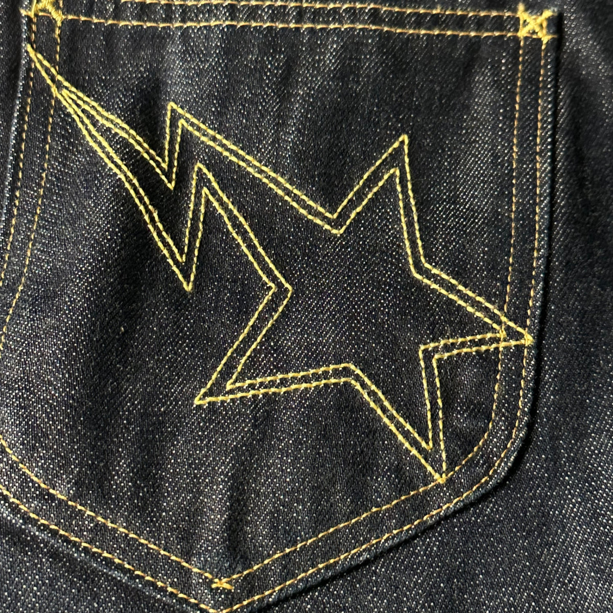 A BATHING APE(アベイシングエイプ) BAPE STA STITCH DENIM PANTS ベイプスタ ステッチ デニム パンツ M インディゴ