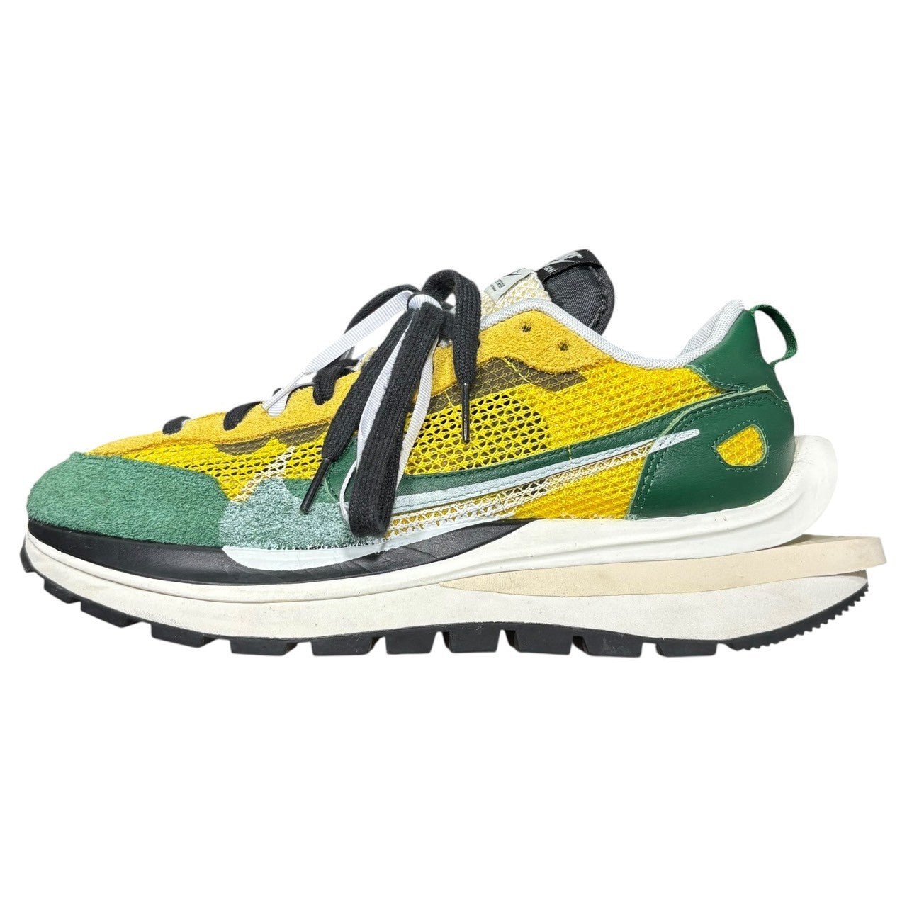 sacai × NIKE(サカイ × ナイキ) Vapor Waffle "Tour Yellow/Stadium Green-Sail" ヴェイパー ワッフル ローカットスニーカー CV1363-700 28.0cm イエロー×グリーン