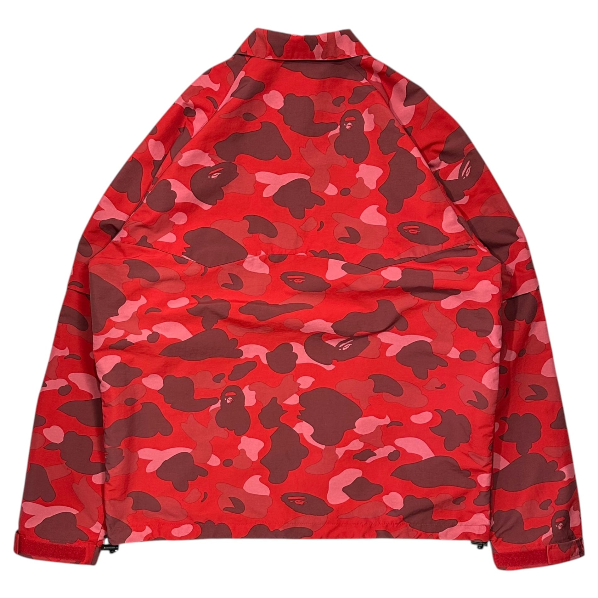 A BATHING APE(アベイシングエイプ) 2005'S Color Camouflage Zip-Up Coach Jacket カラー カモ ジップアップ コーチ ジャケット  M レッド 00's アーカイブ