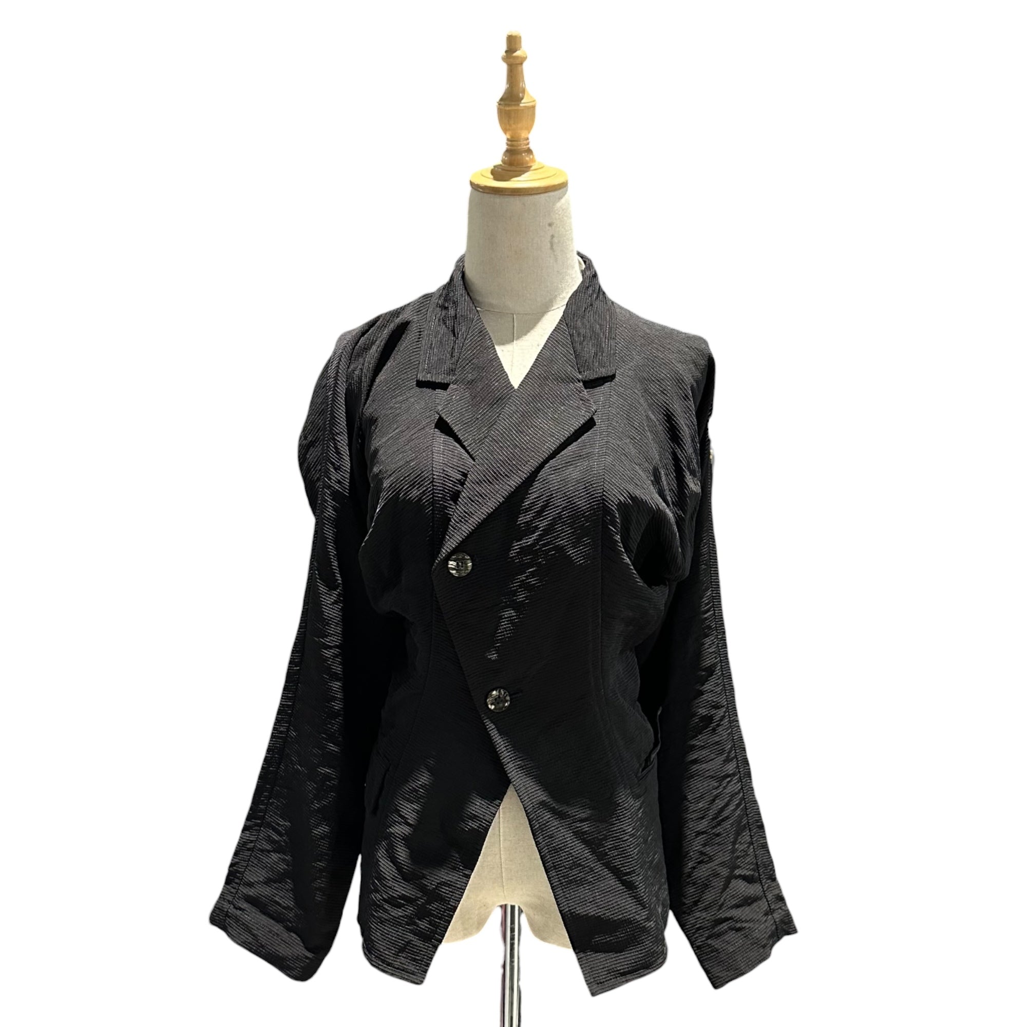 COMME des GARCONS(コムデギャルソン) 1980's Vintage Dolman-Sleeve Slim-Waist Double-Breasted Jacket ヴィンテージ ドルマンスリーブ スリム ウエスト ダブル ジャケット GJ-11058S S ブラック AD表記無 80s アーカイブ 80年代 稀少