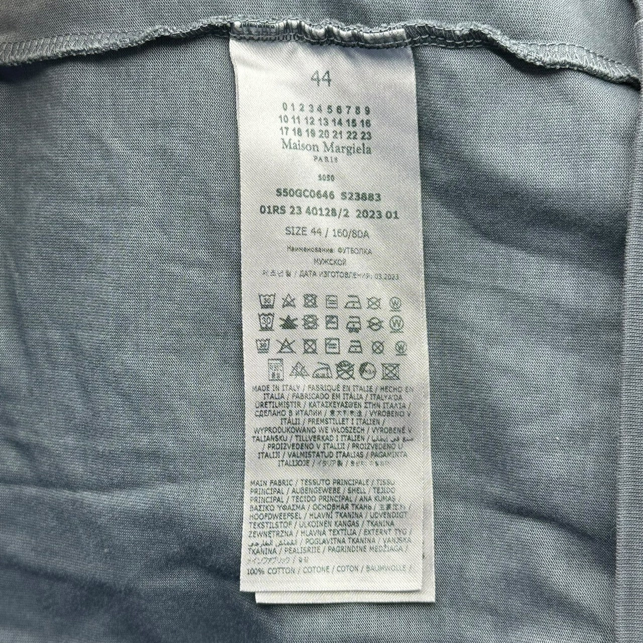 MAISON MARGIELA(メゾンマルジェラ) 23SS Oversize Crew Neck S/S T-shirt オーバーサイズ クルーネック 半袖 Tシャツ S50GC0646 44 ネイビー