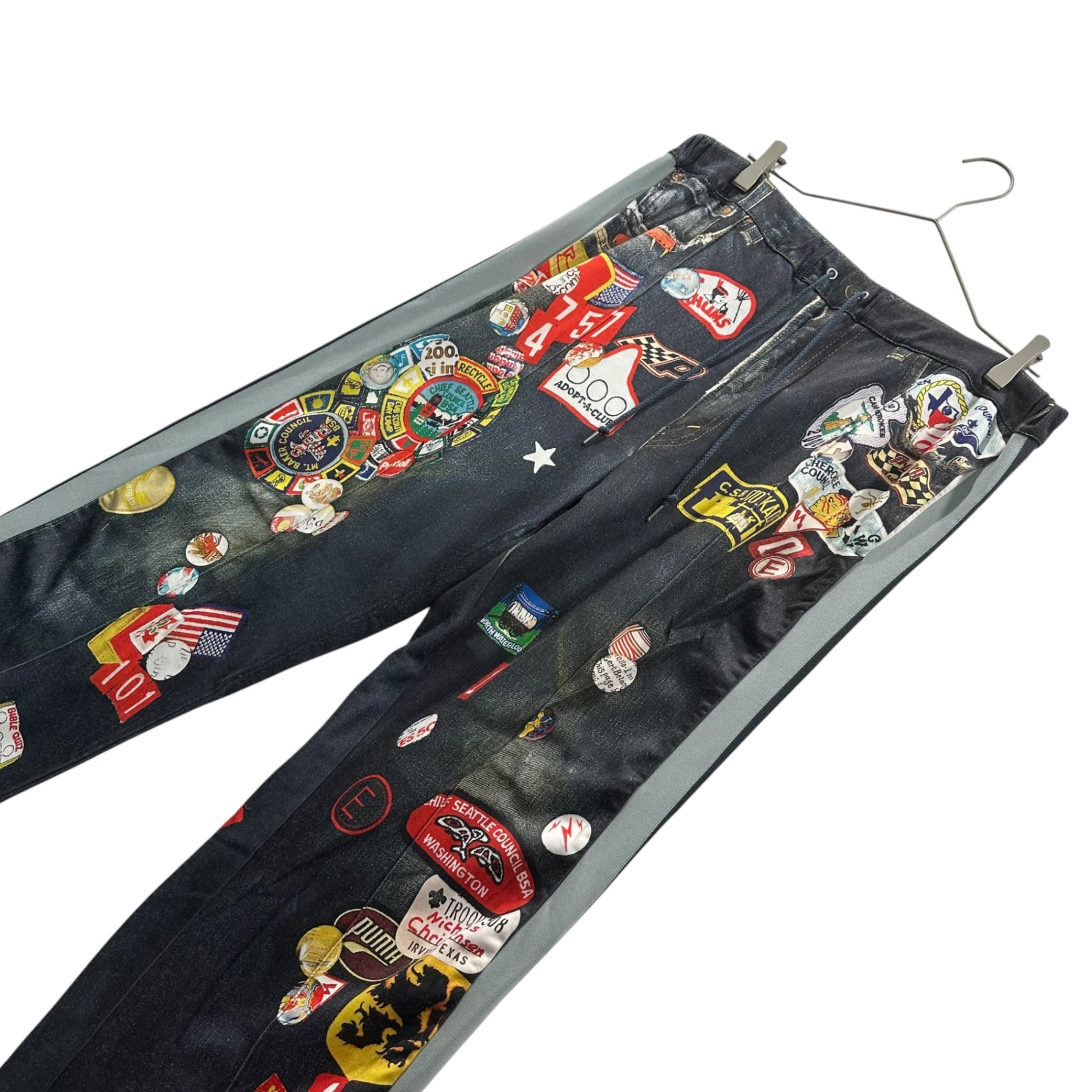 PUMA by MIHARA YASUHIRO(プーマバイミハラヤスヒロ) Patch Denim Heat Transfer Sweatpants ワッペン デニム 転写 スウェット パンツ 544023 L ネイビー
