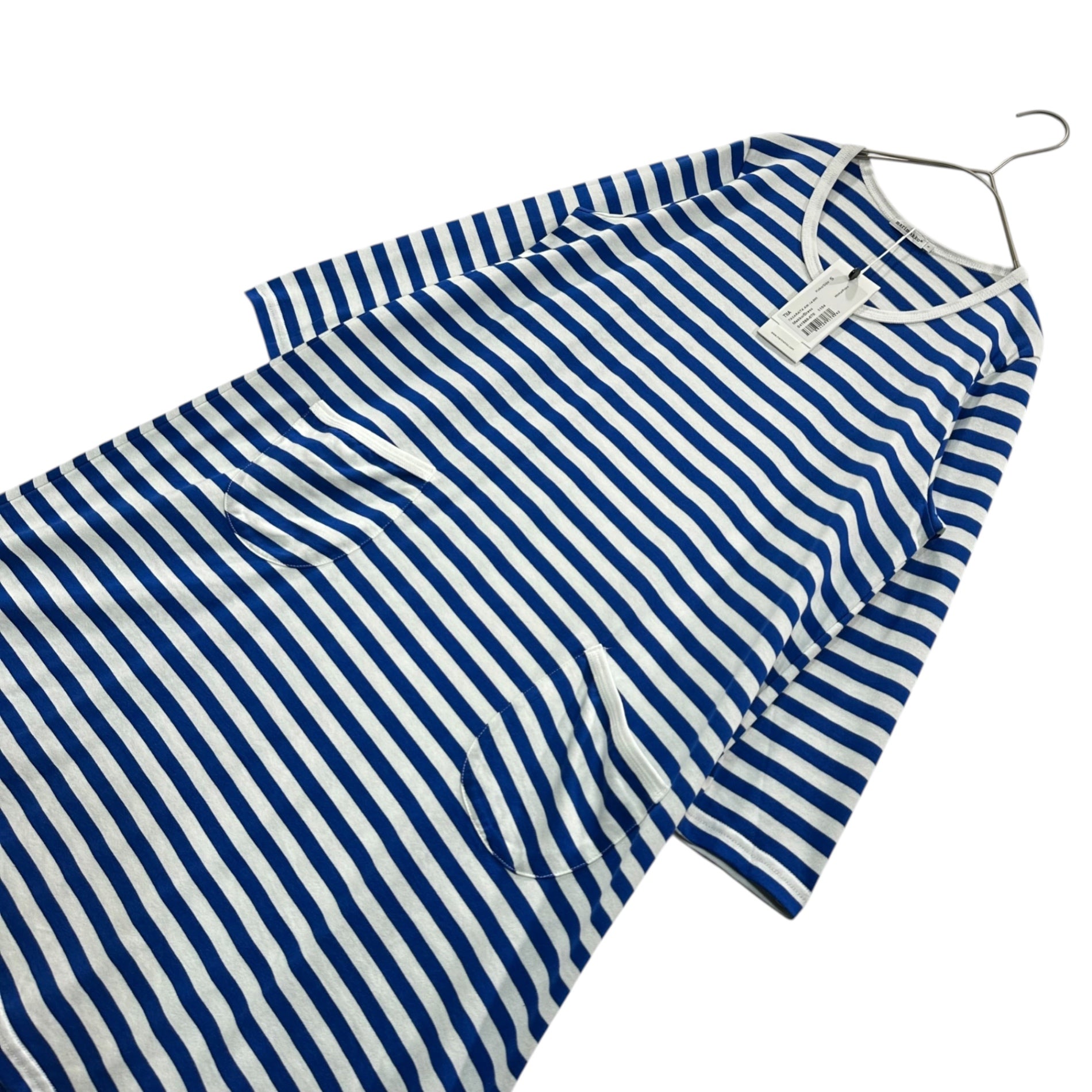 marimekko(マリメッコ) TASARAITA Border Dress タサライタ ボーダー ドレス ワンピース TASARAITA AW-14-995 S ホワイト×ブルー